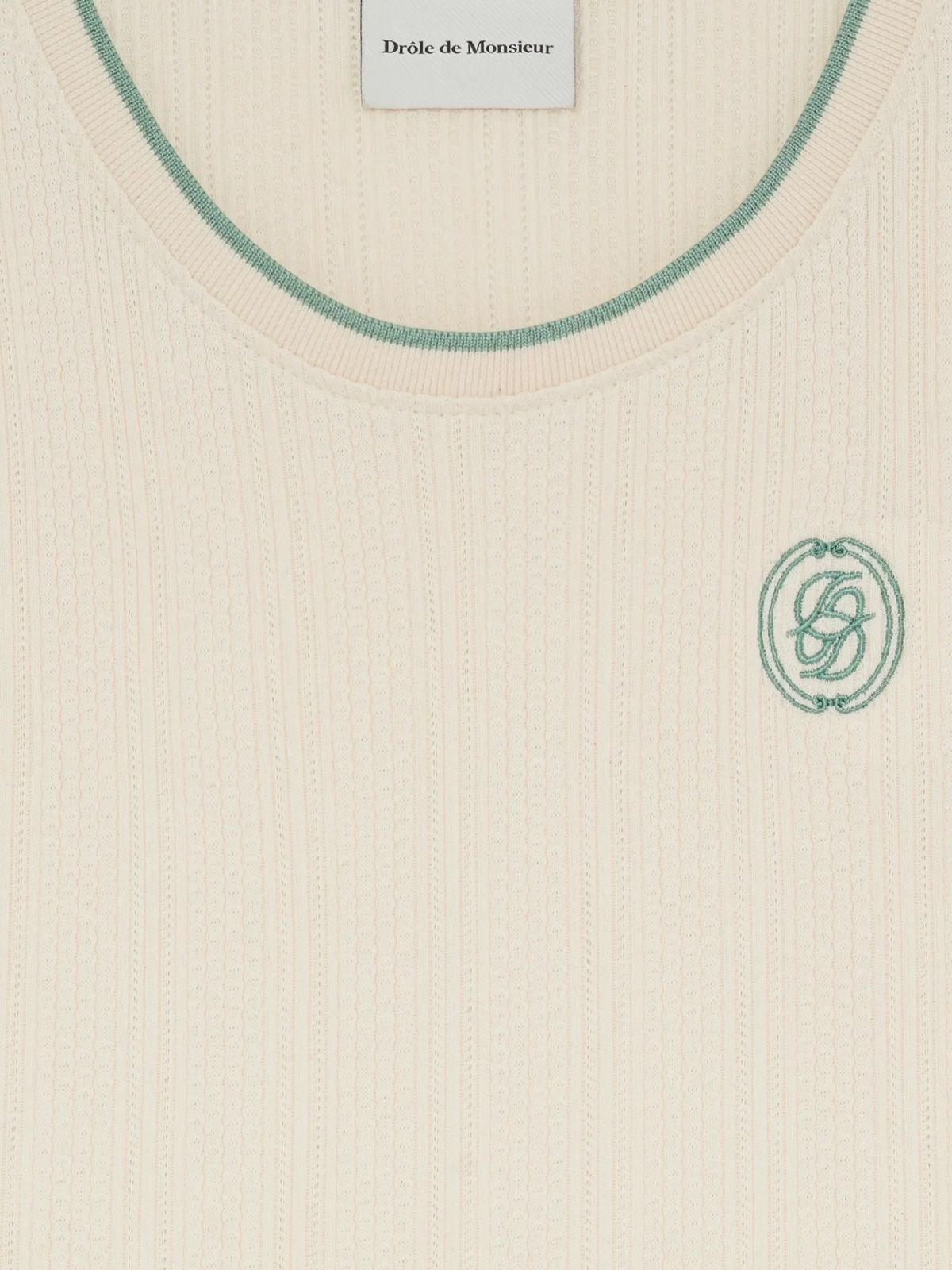 t-shirt debardeur miroir coton cream DRÔLE DE MONSIEUR