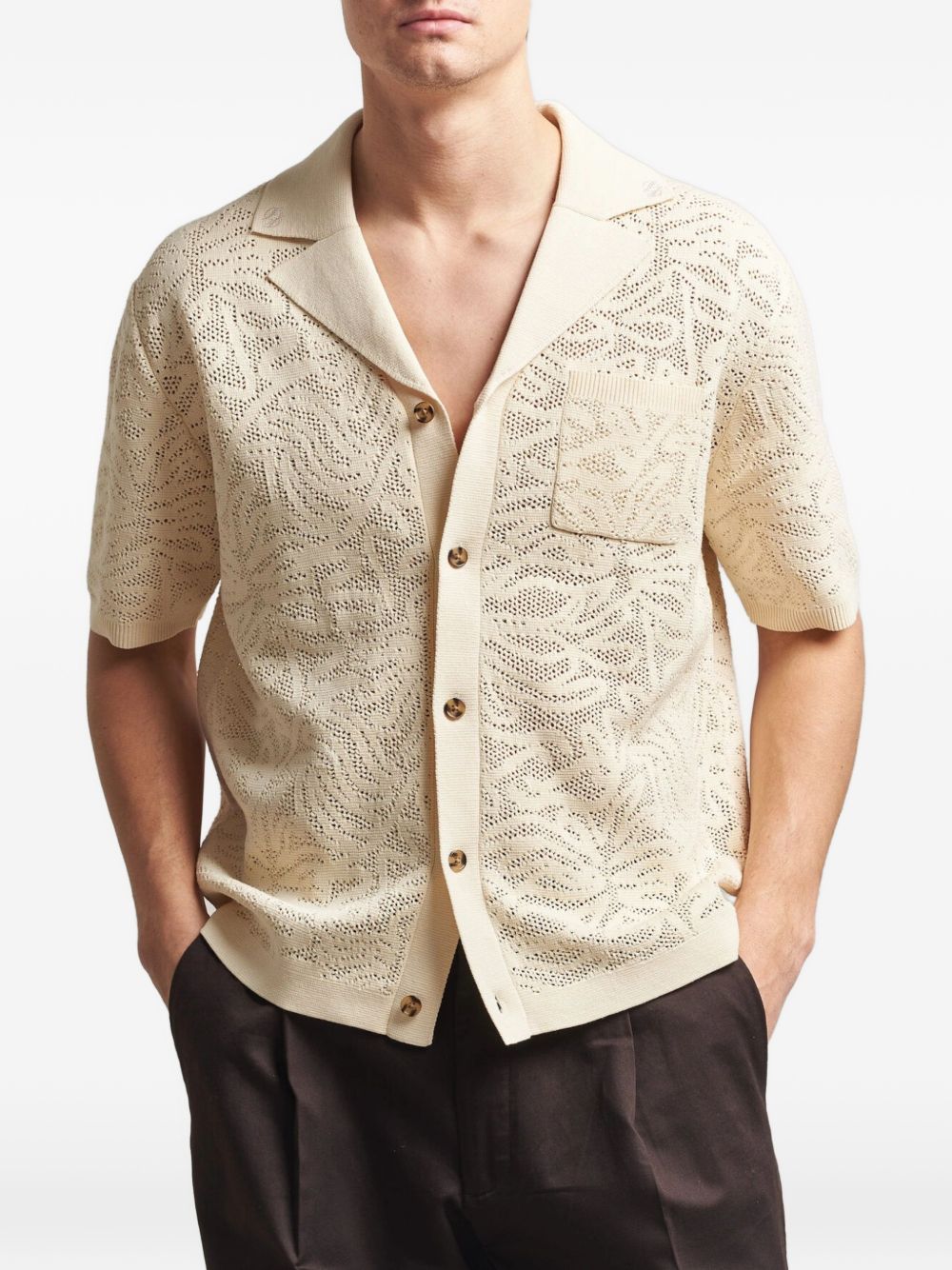 shirt lace knit cream DRÔLE DE MONSIEUR