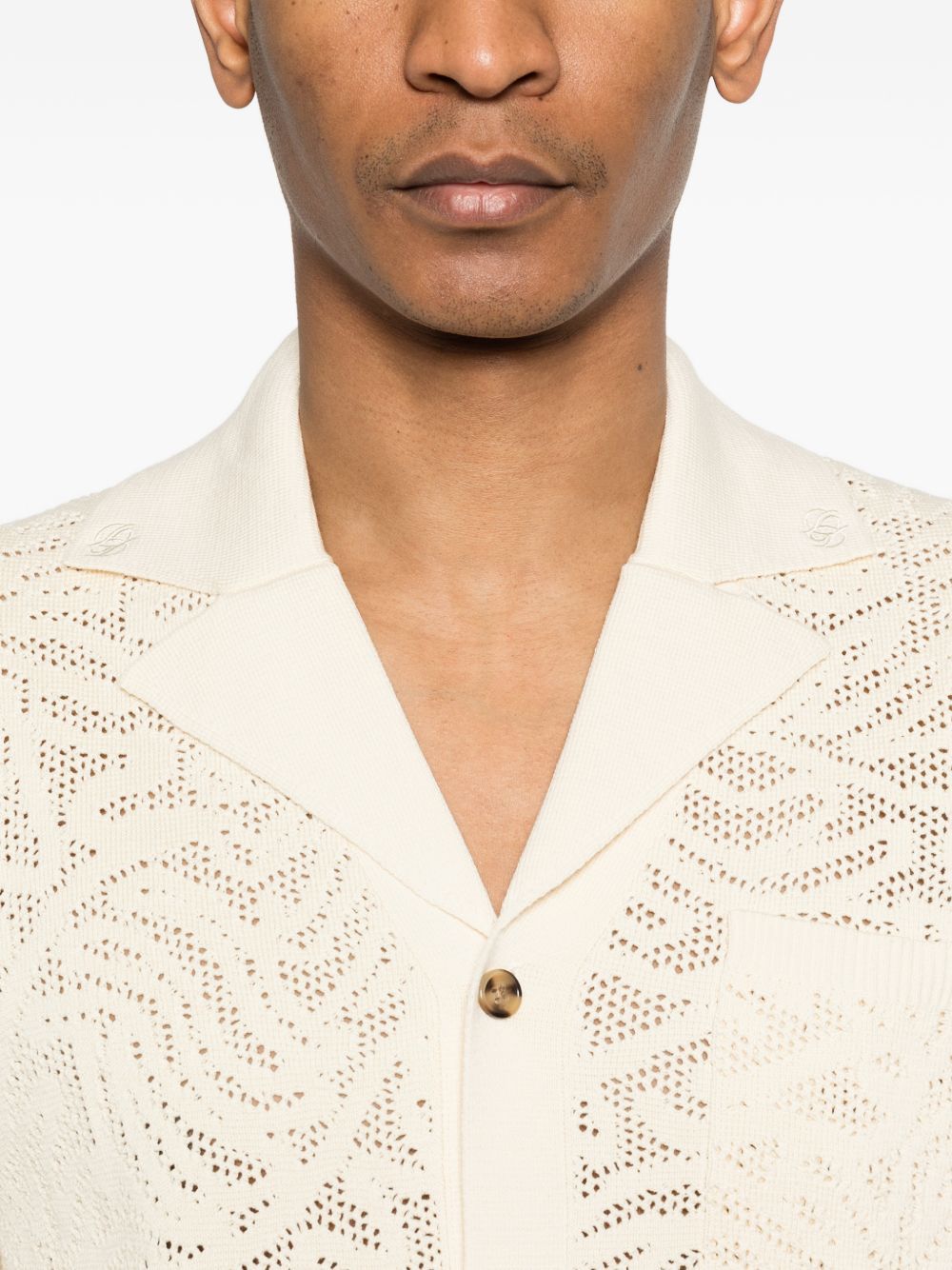shirt lace knit cream DRÔLE DE MONSIEUR