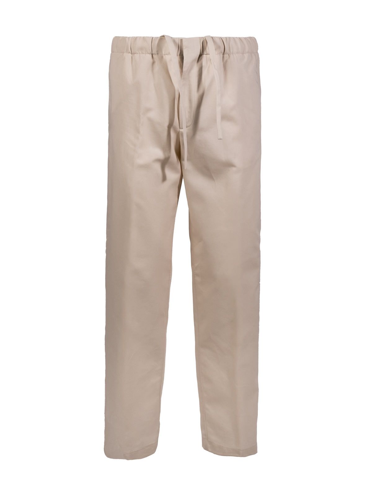 pantalone drop leg bianco 