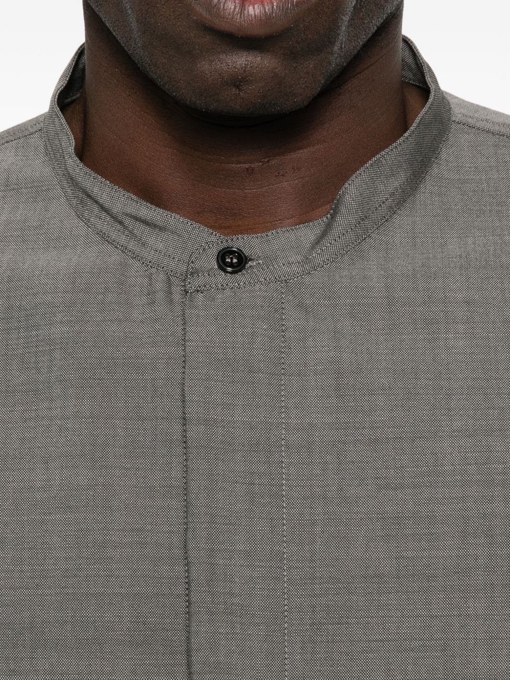 camicia grigia con colletto alla coreana STUDIO NICHOLSON