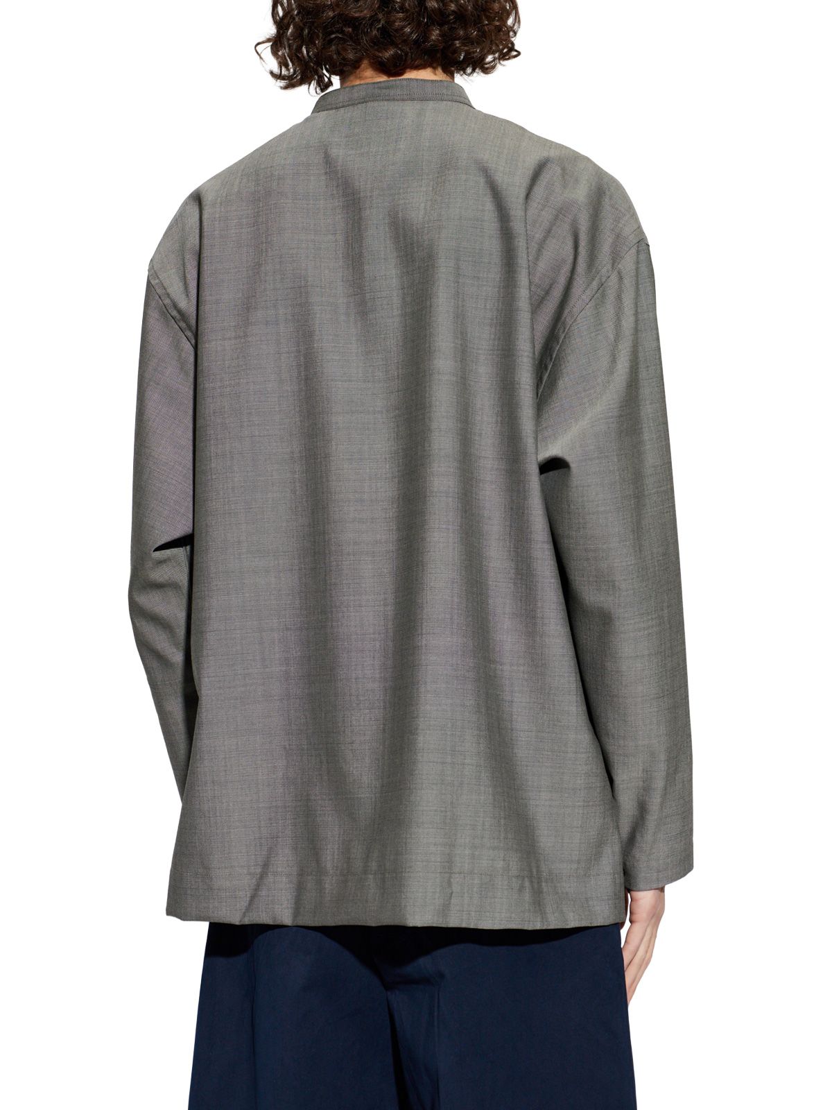 Grey grandad collar shirt STUDIO NICHOLSON