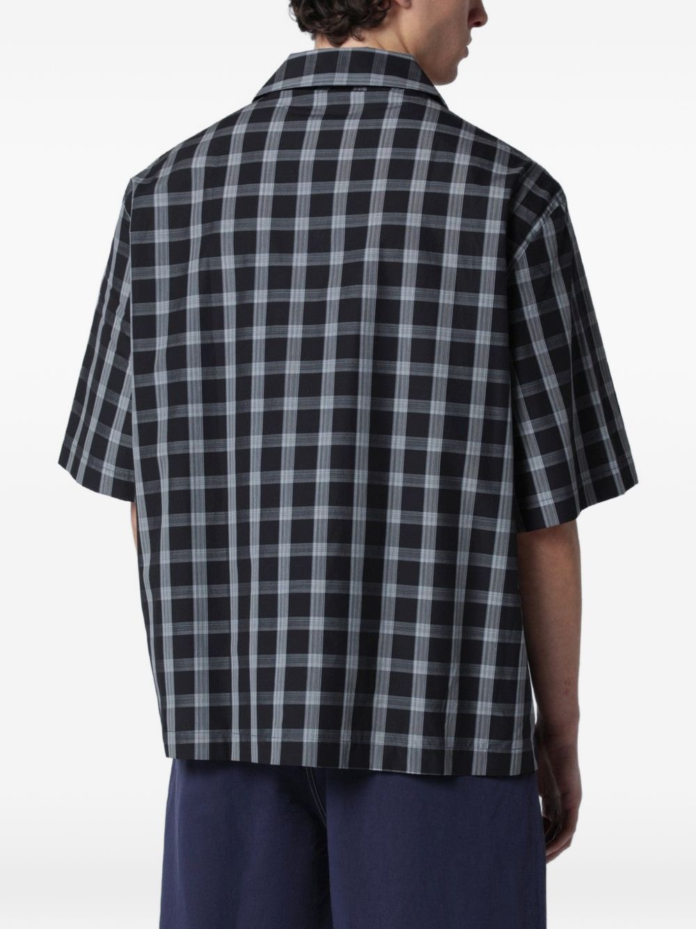 Camicia camp collar a manica corta nera STUDIO NICHOLSON