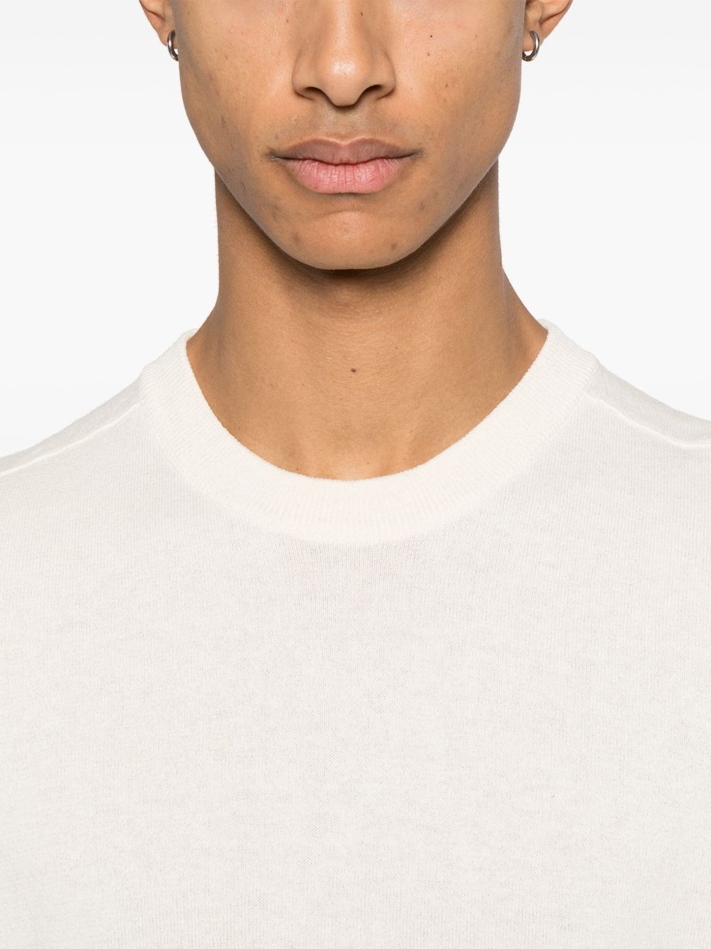 felpa girocollo bianca STONE ISLAND