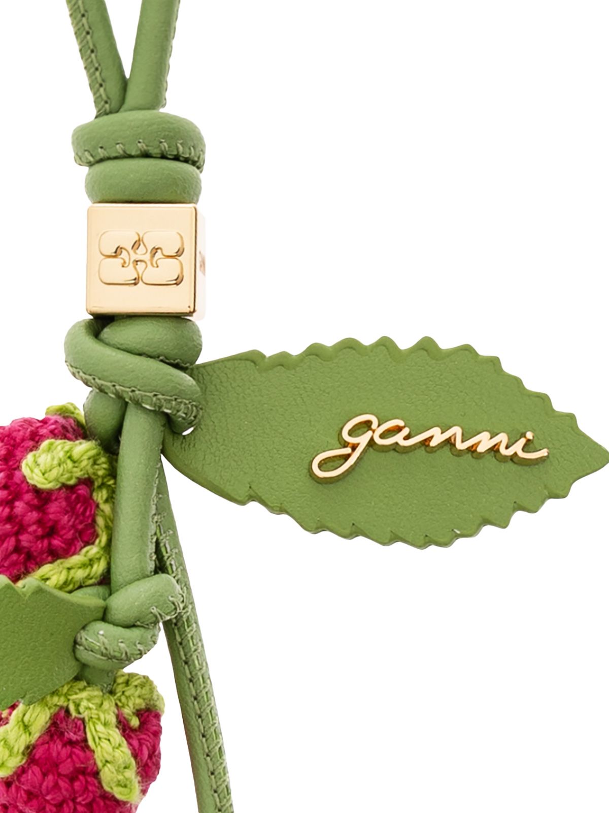 charm bag raspberry flower GANNI