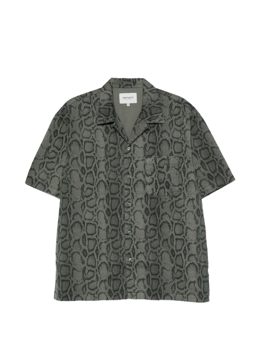 camicia snake camo verde