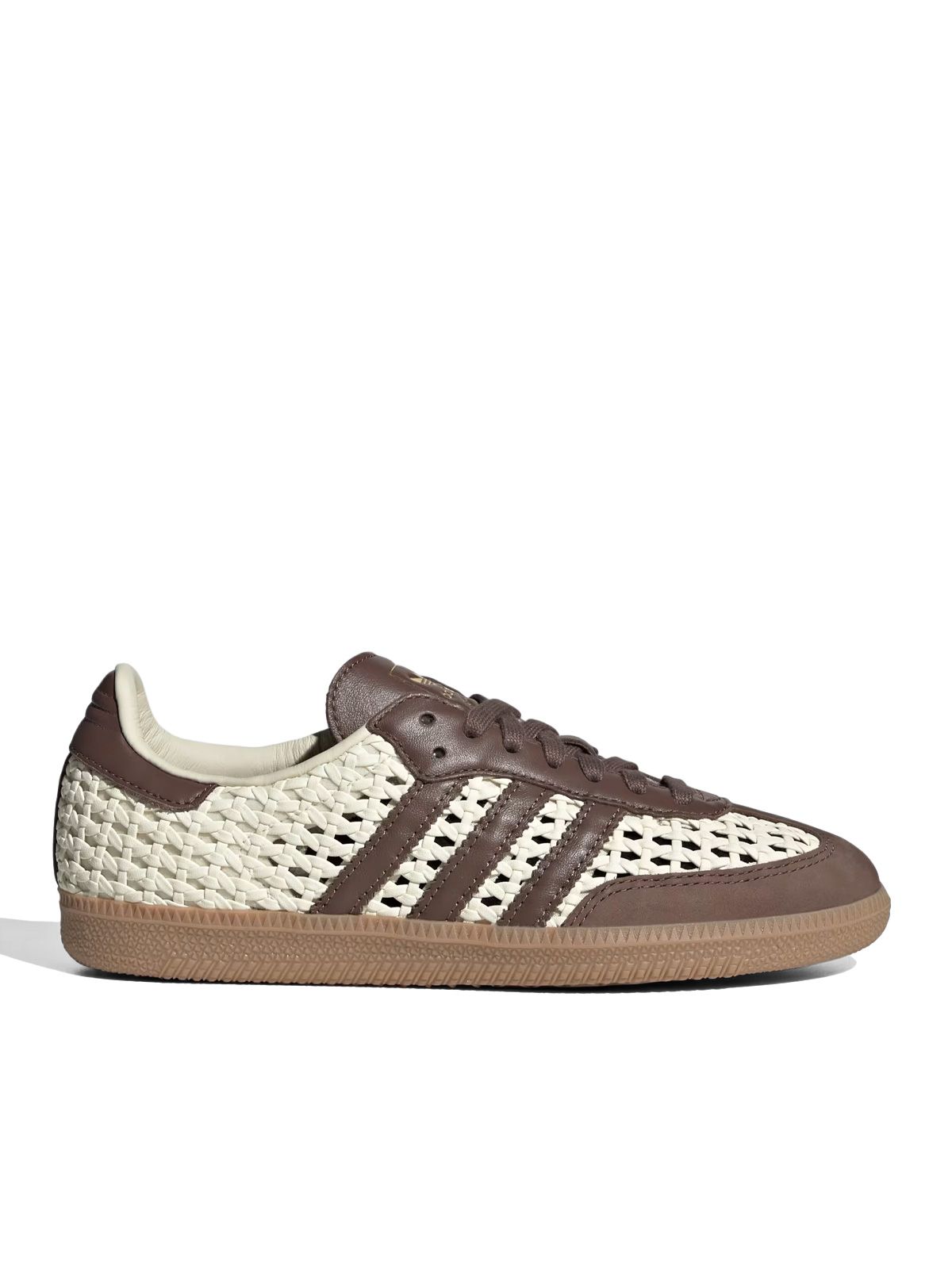 samba og leather sneakers ih9373 cream white / earth strata sneakers - man