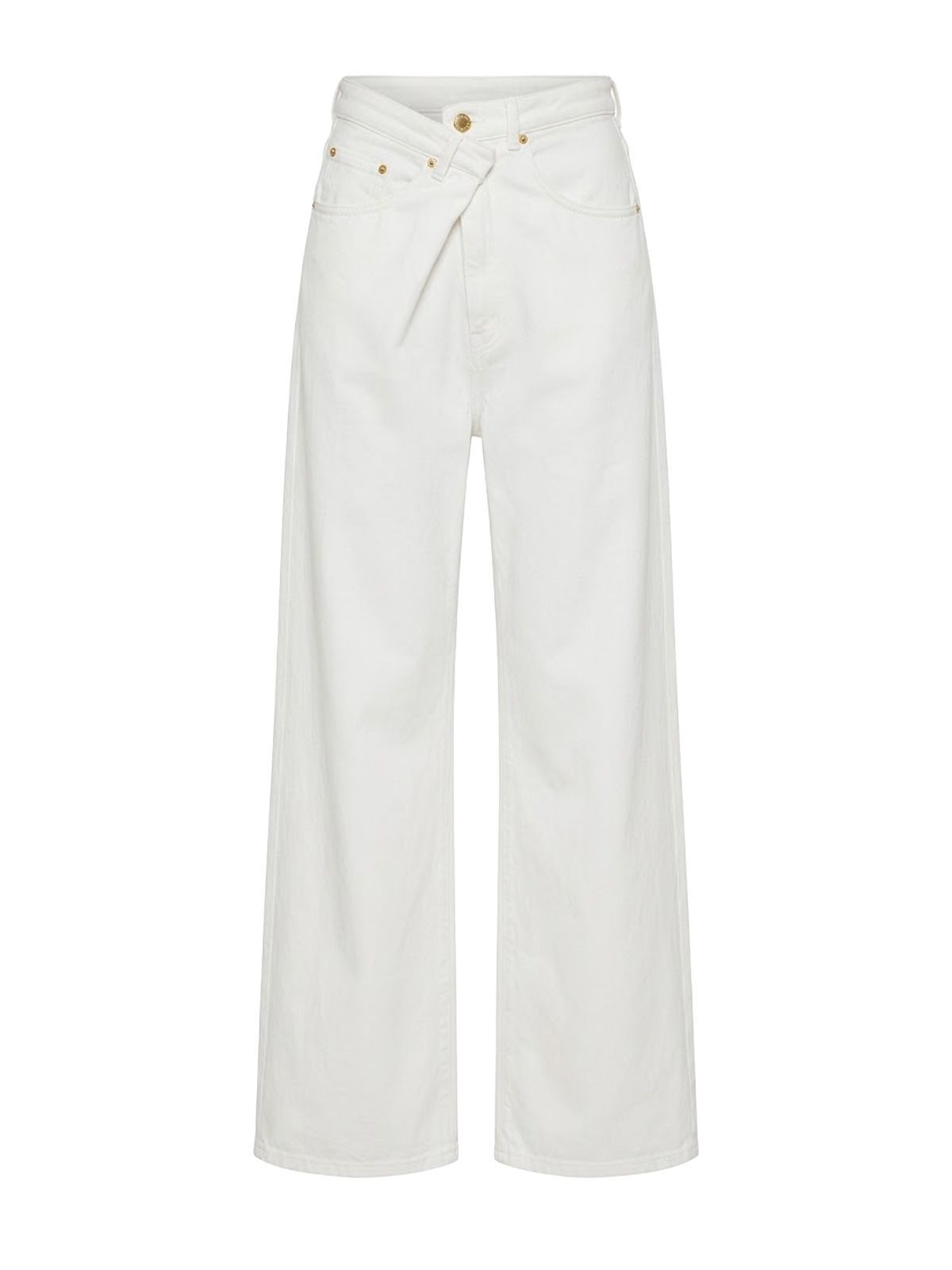Jeans ines fold over in denim tencel bianchi