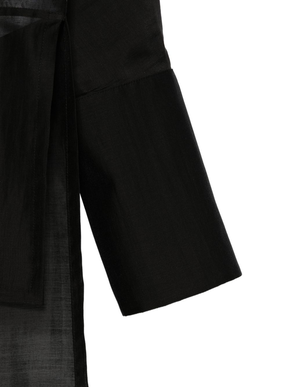 shirt marine keyhole neckline voile black  DARKPARK