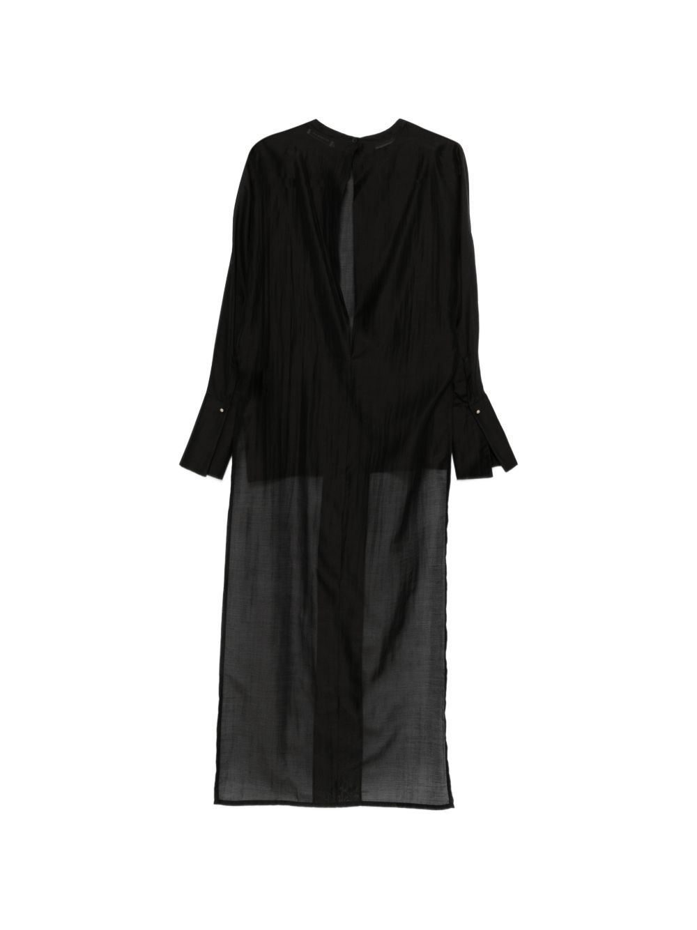 shirt marine keyhole neckline voile black  DARKPARK