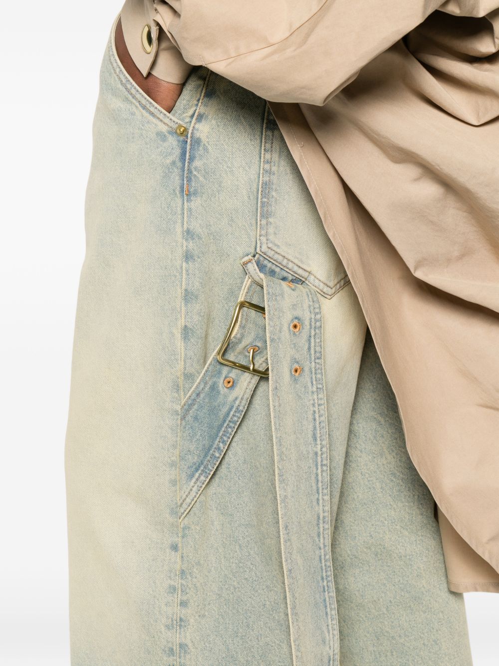 denim lisa belt adorned loose fit blue DARKPARK