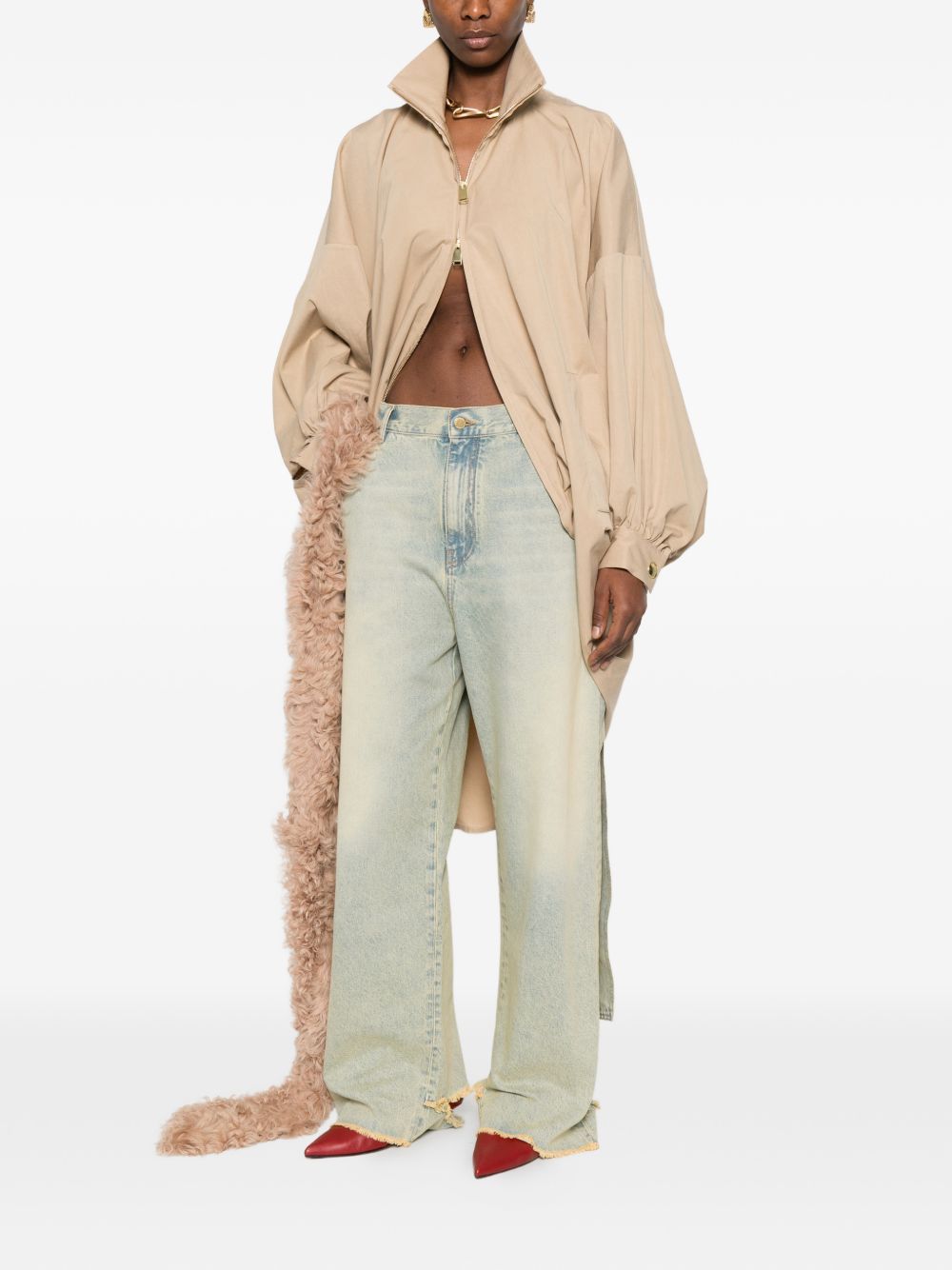 denim lisa belt adorned loose fit blue DARKPARK