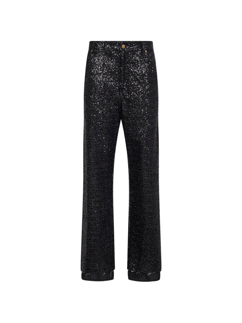 denim sienna paillettes loose side split black 