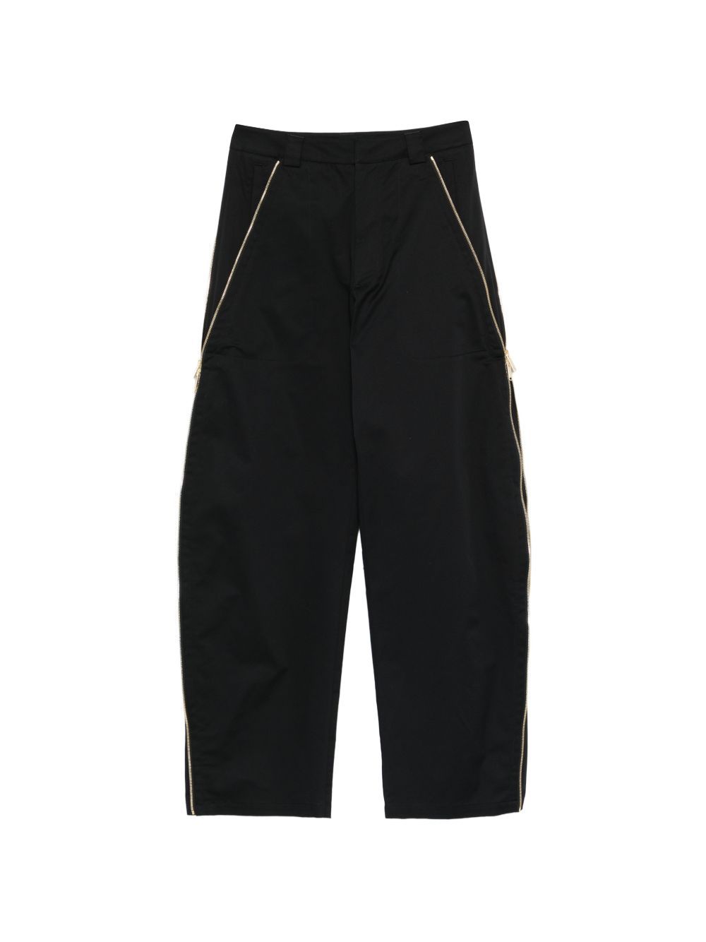 pants peggy zip barrel leg black