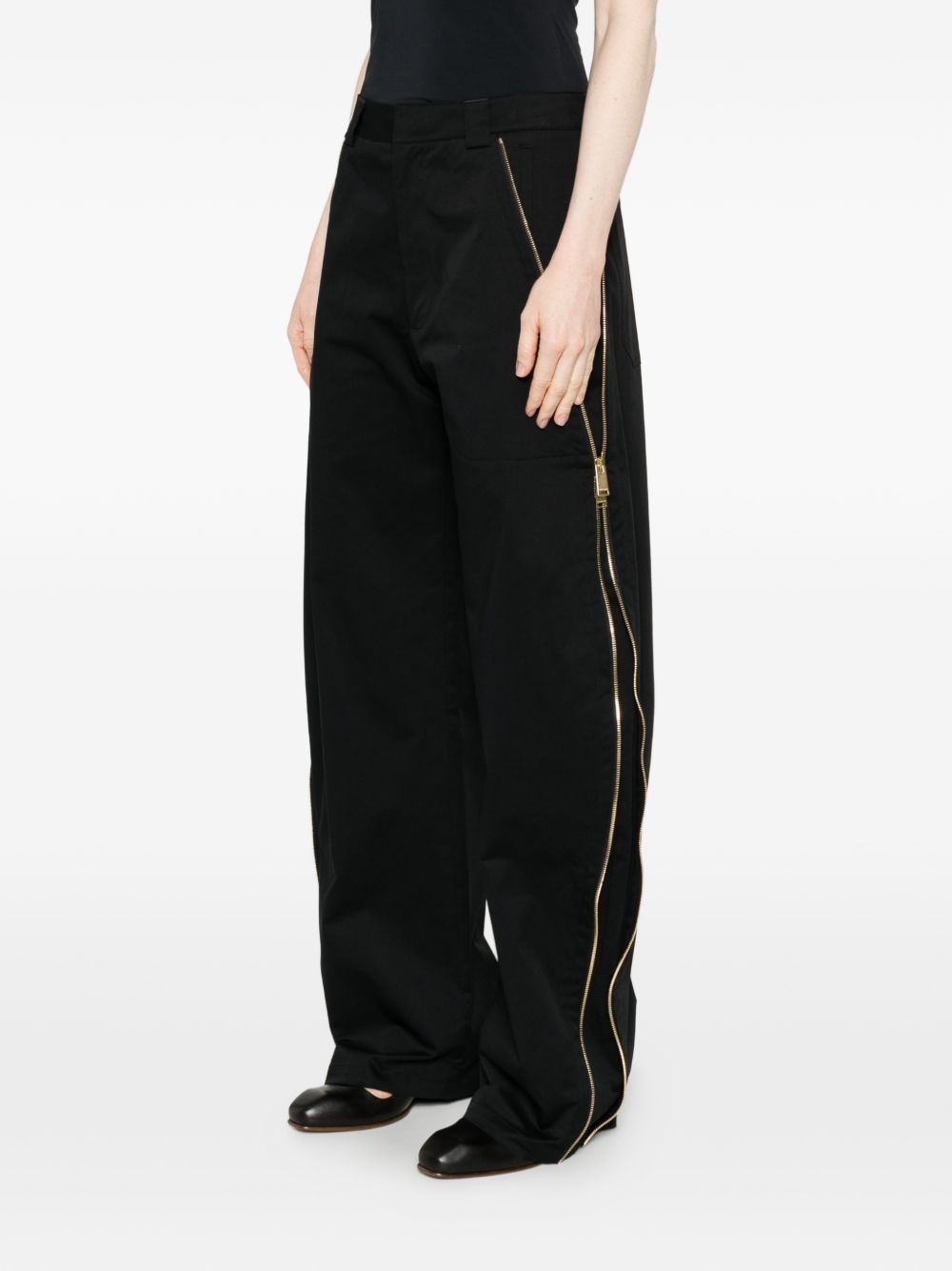 pants peggy zip barrel leg black DARKPARK