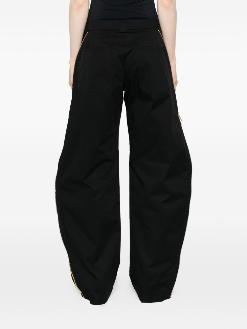 pants peggy zip barrel leg black DARKPARK