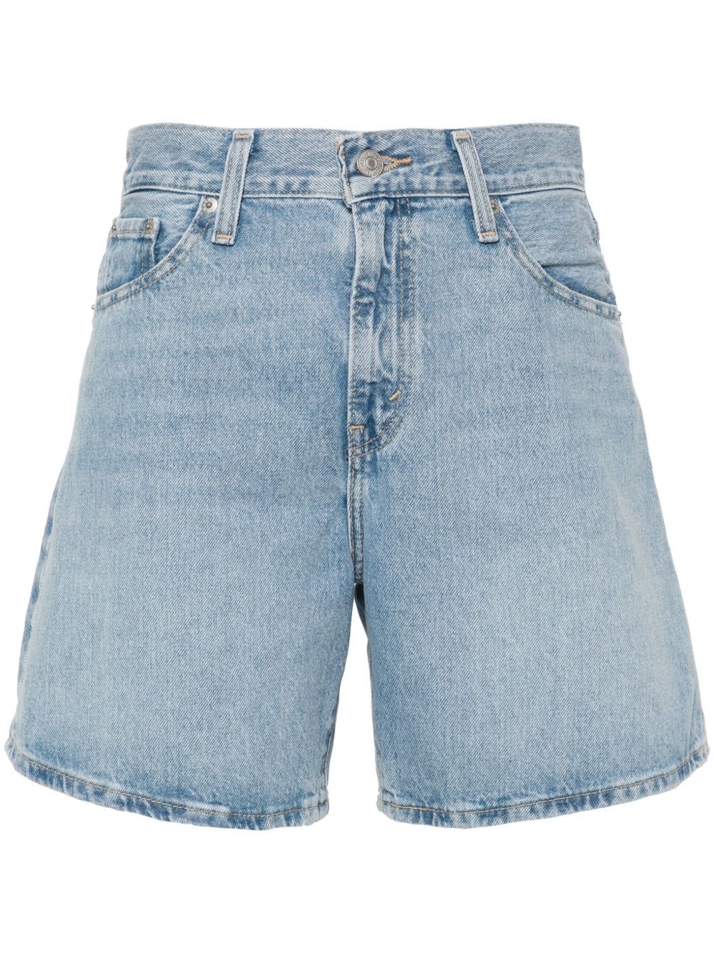 Pantaloncino largo a vita alta blu