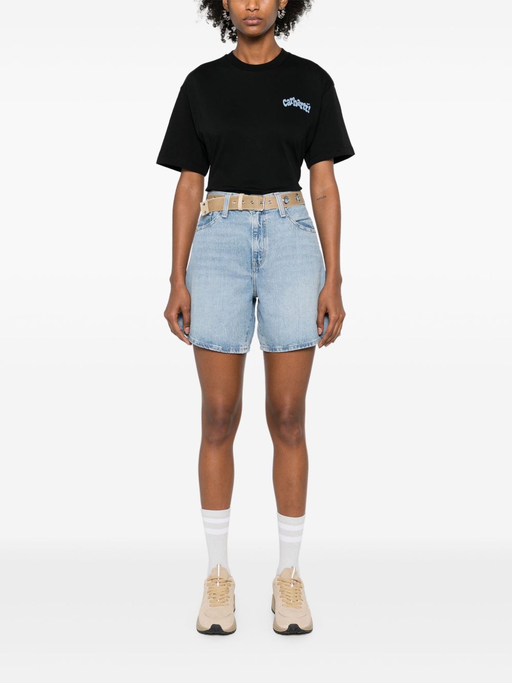 Pantaloncino largo a vita alta blu LEVI'S