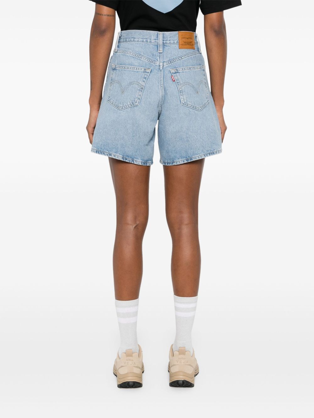 Pantaloncino largo a vita alta blu LEVI'S
