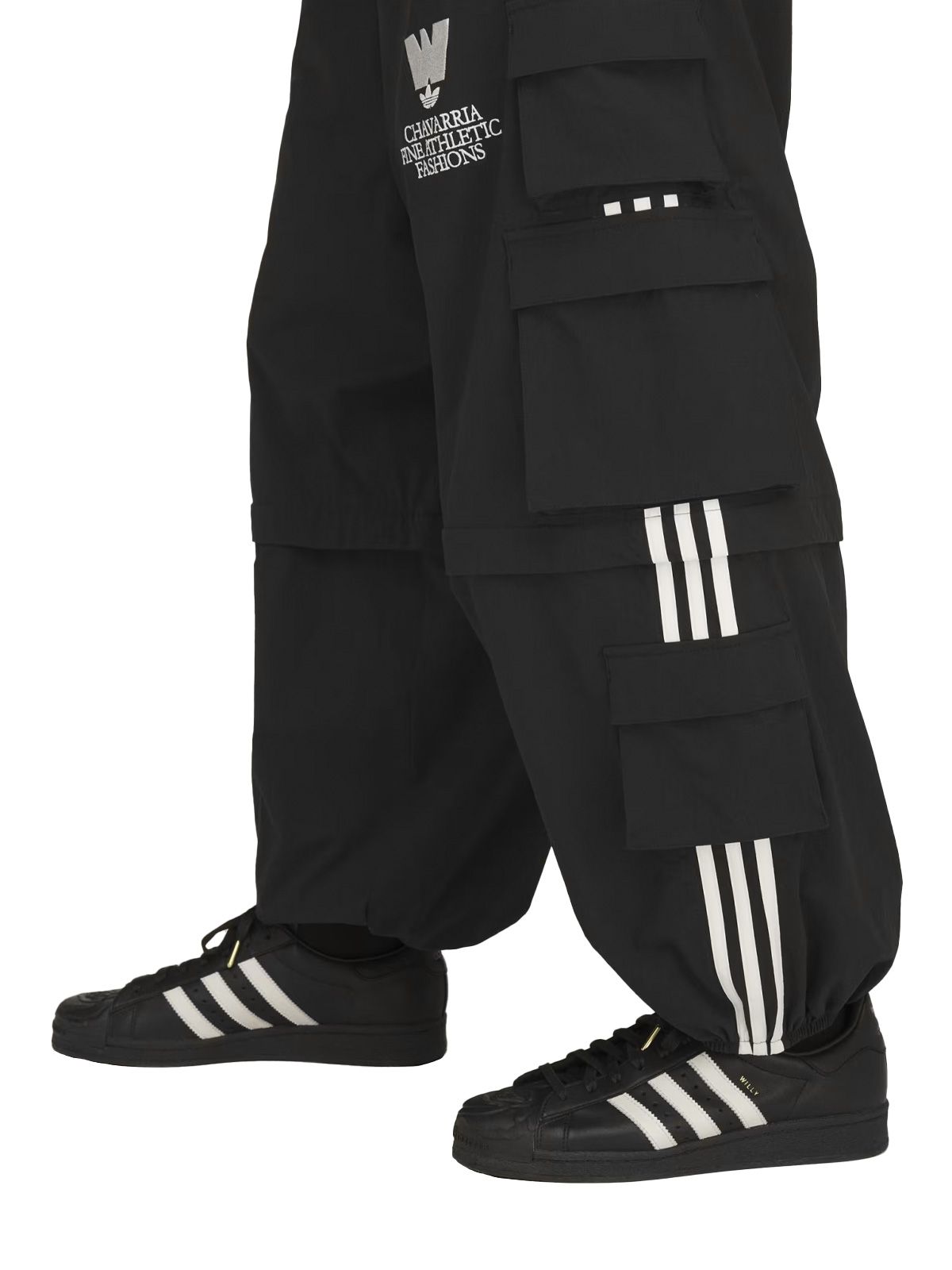 pantaloni cargo neri ADIDAS X WILLY CHAVARRIA