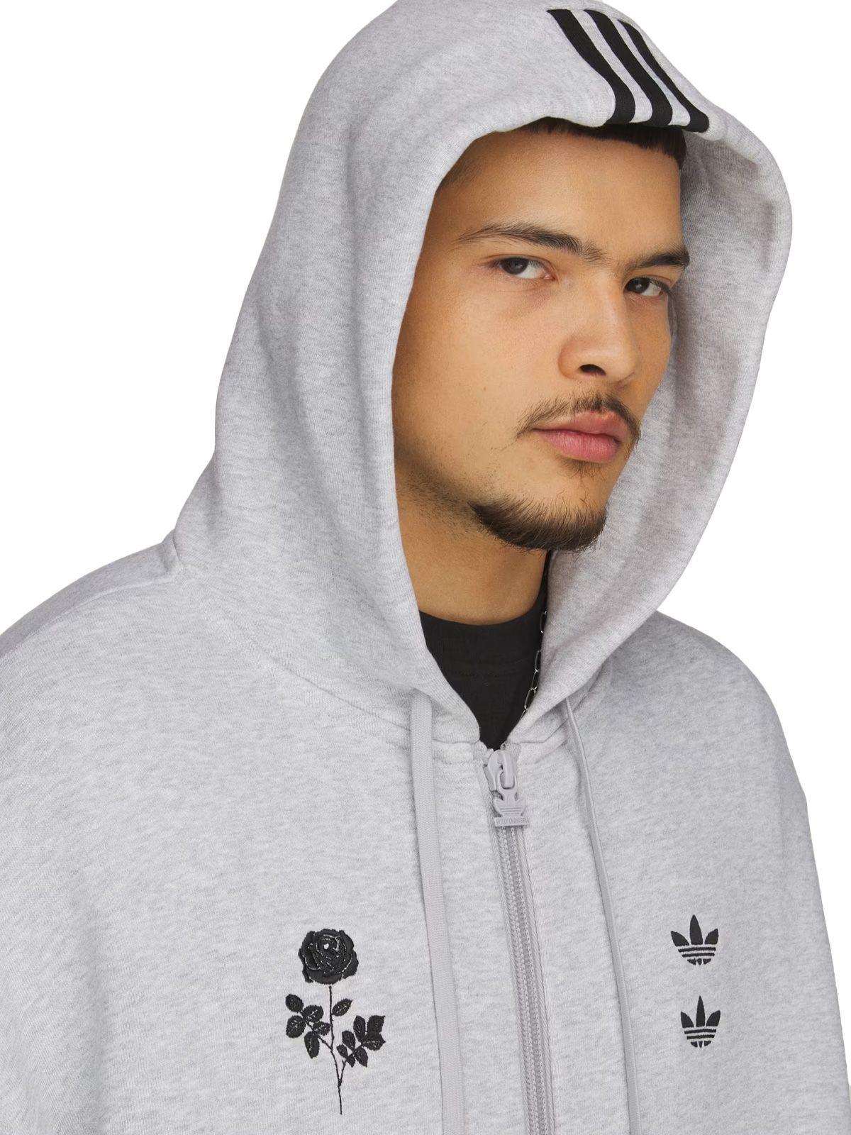 felpa con cappuccio fz grigia ADIDAS X WILLY CHAVARRIA