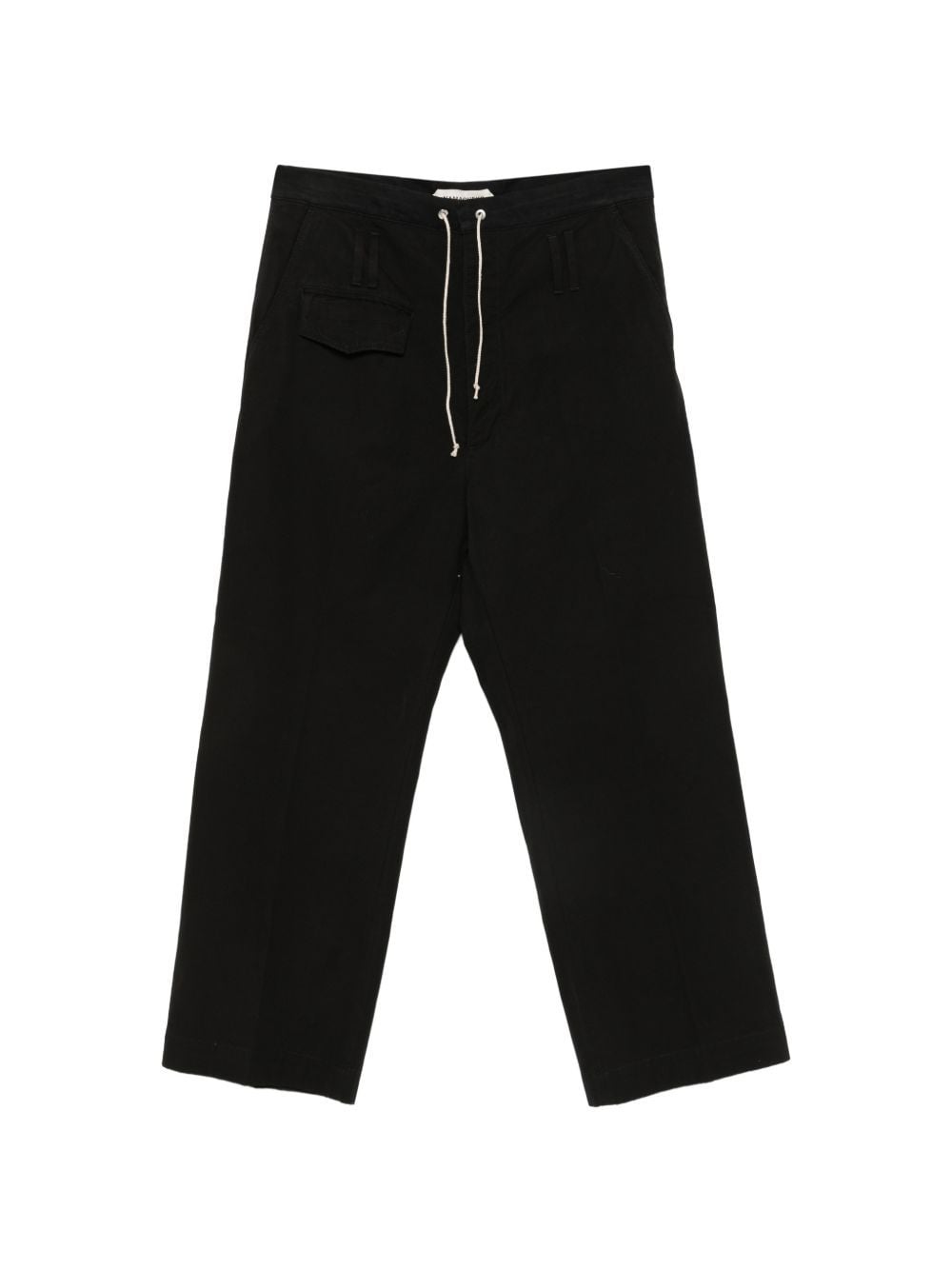pantaloni trireme in cotone strutturato nero pantaloni - uomo