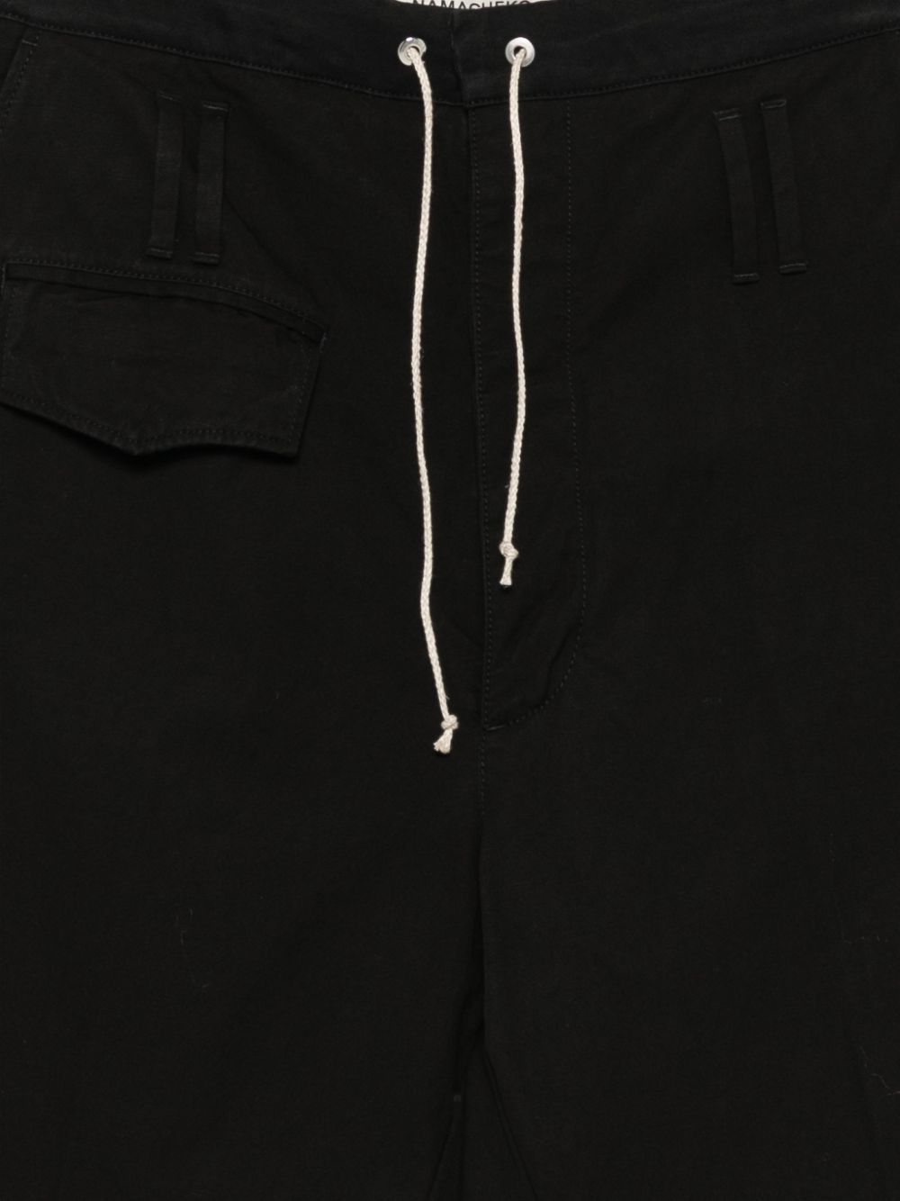 pantaloni trireme in cotone strutturato nero pantaloni - uomo NAMACHEKO