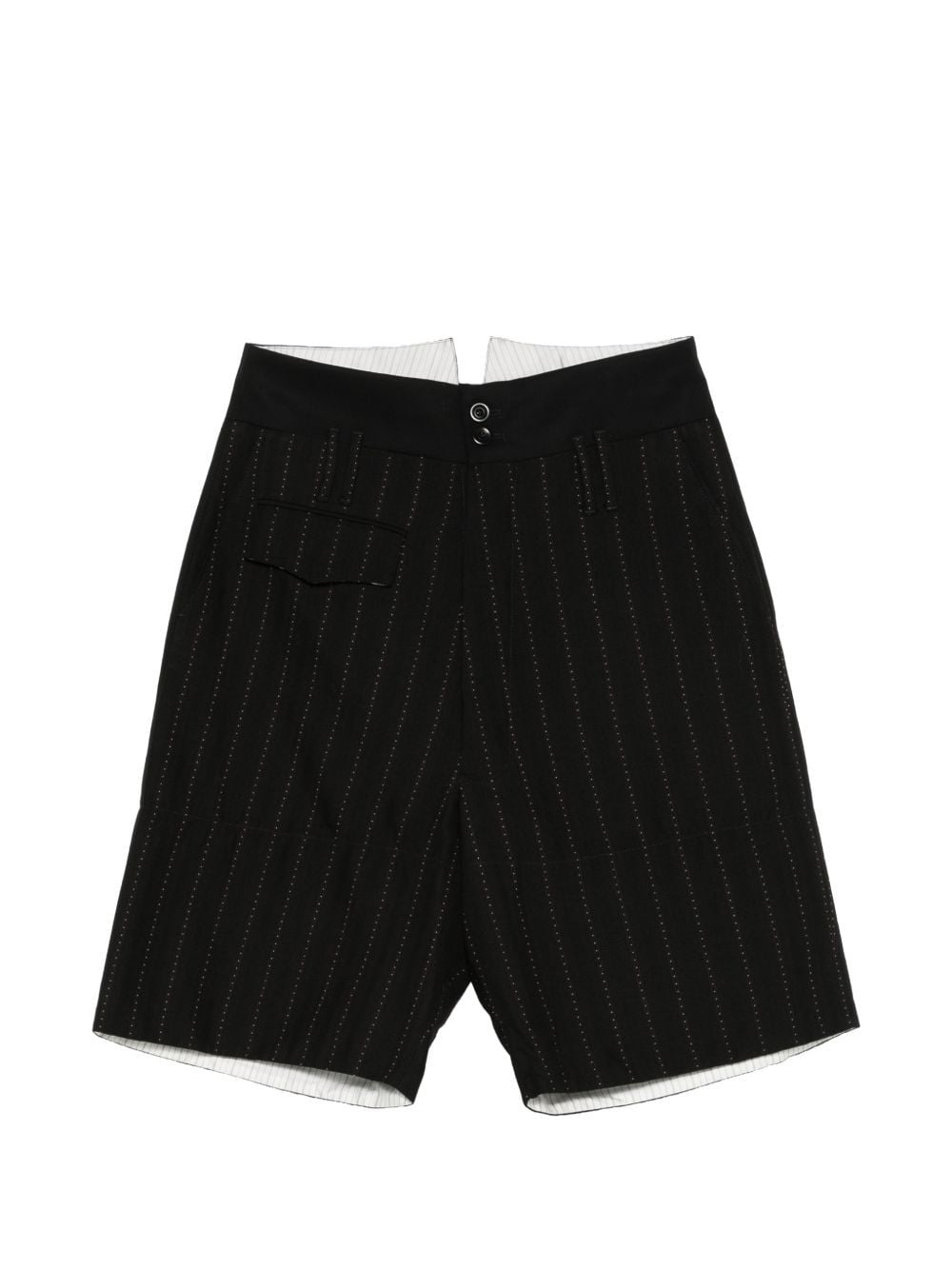 shorts sartoriali pan in misto lana nero bermuda - uomo