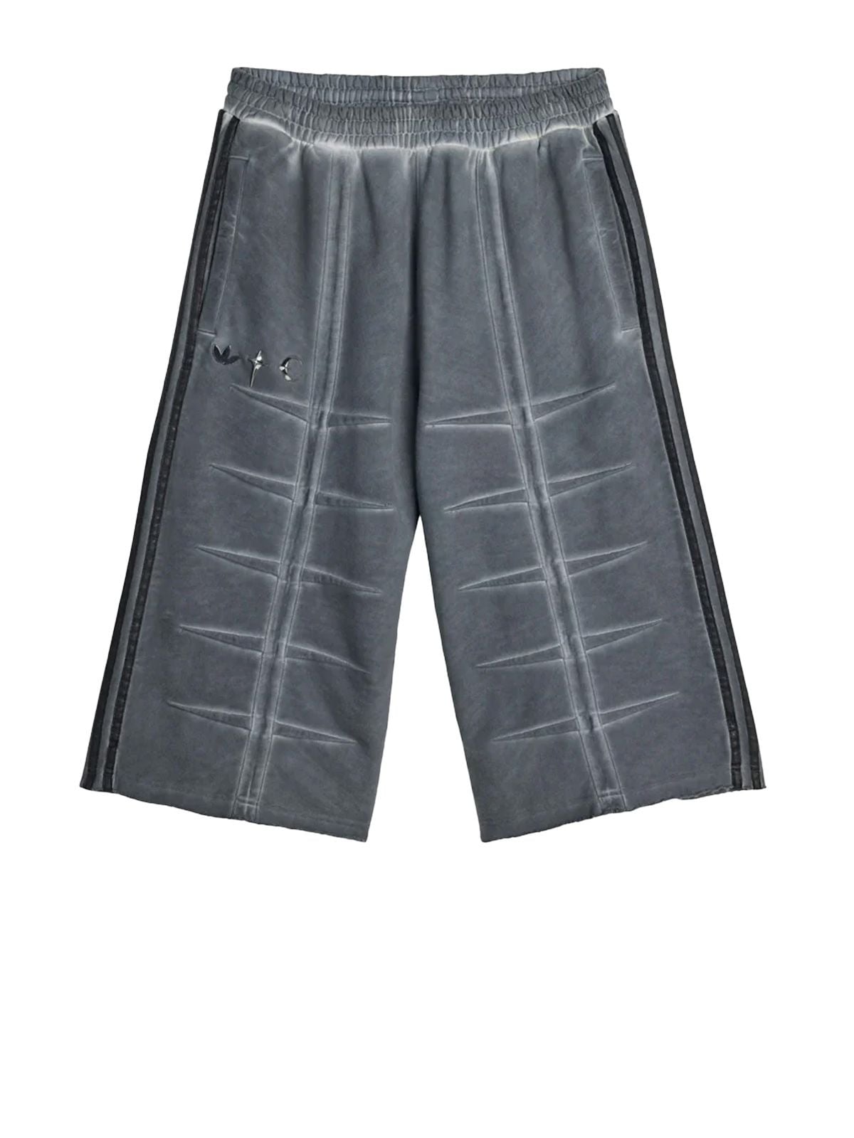 thug club collaboration sweat jorts kf6912 black / charcoal shorts - men