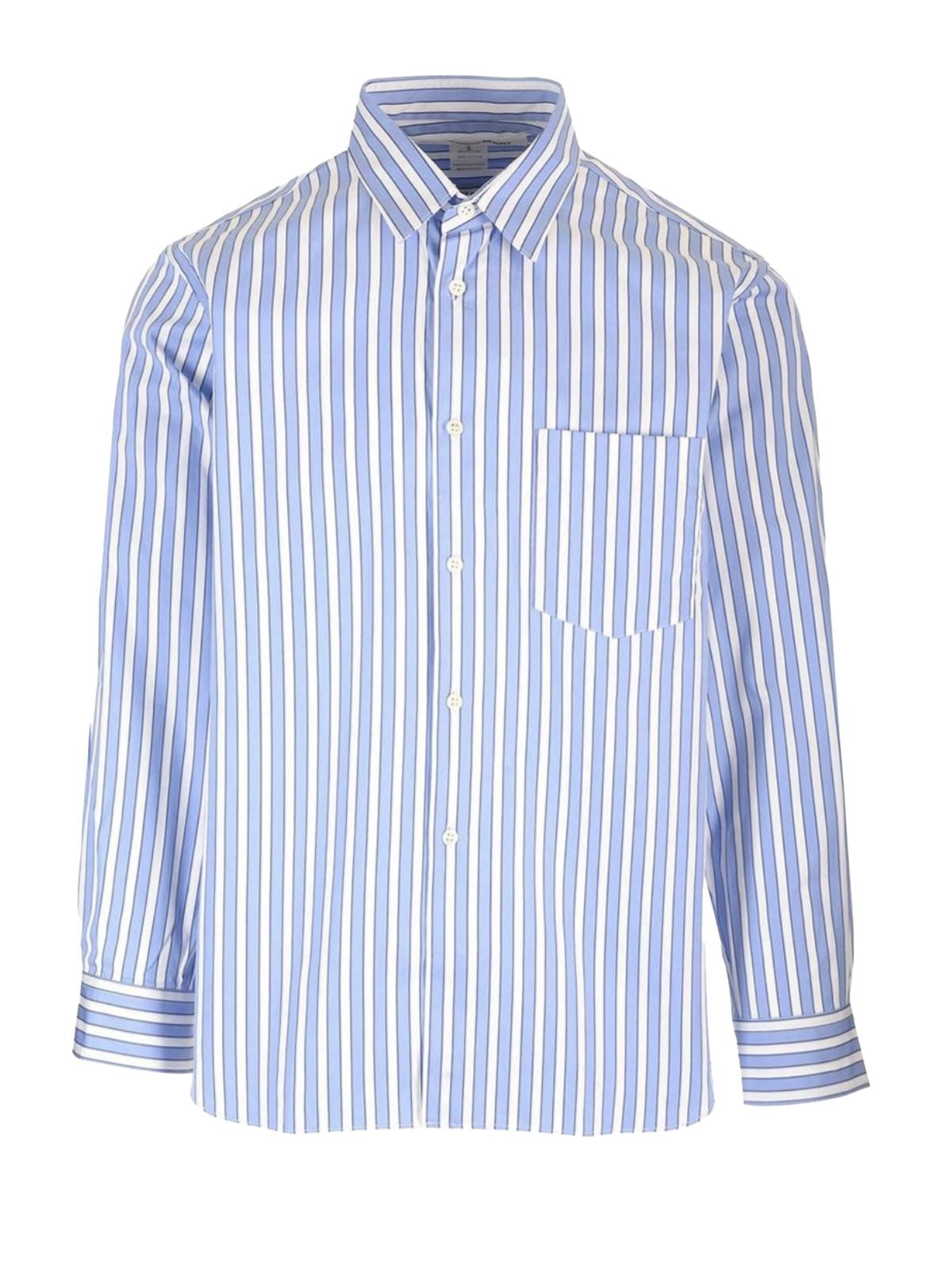 forever striped poplin shirt blue shirts - men