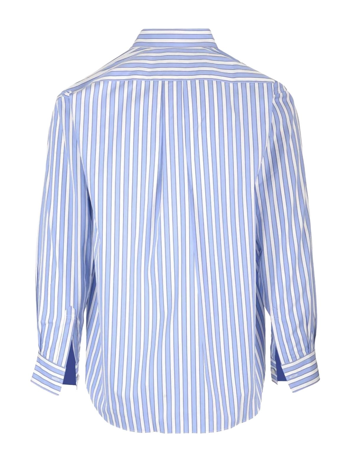 forever striped poplin shirt blue shirts - men COMME DES GARCONS SHIRT