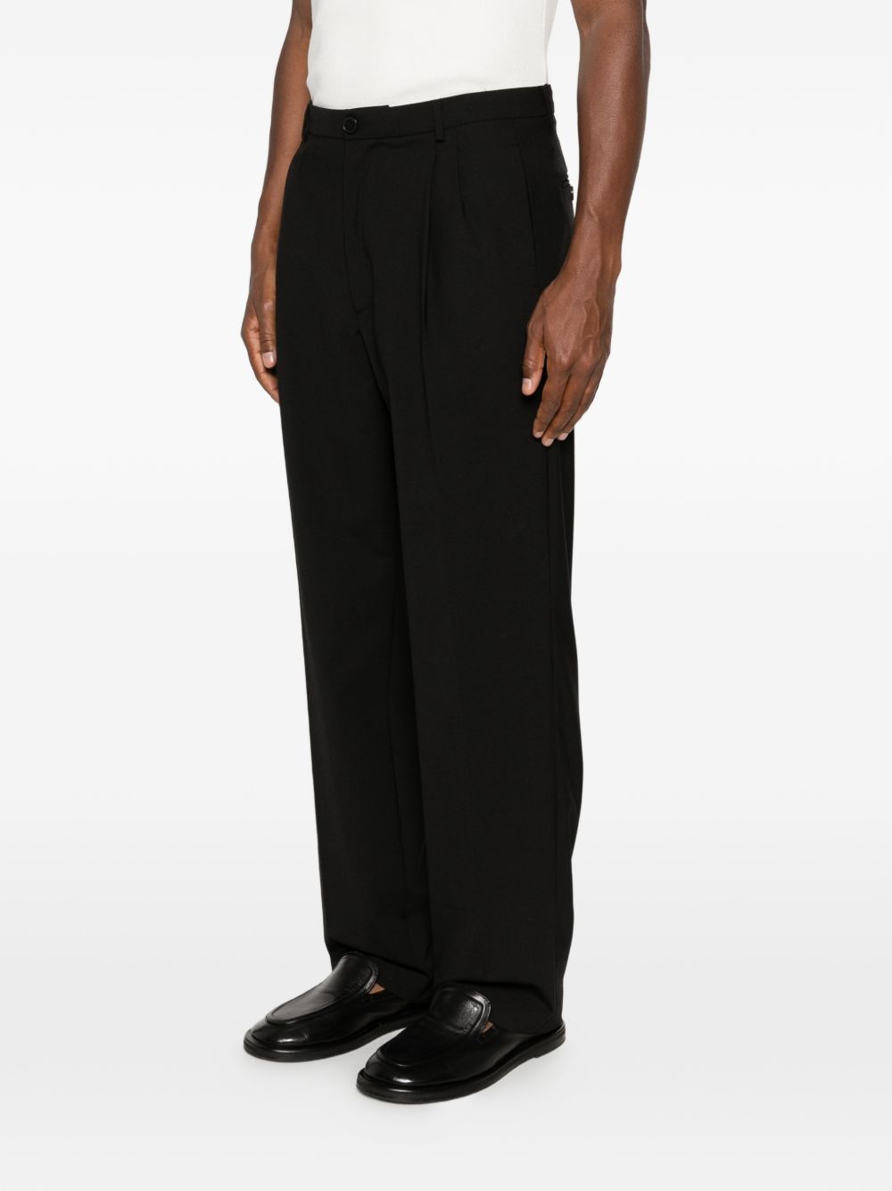 loose fit tailored trousers b6ab0041 a99 black trousers - men AMARANTO