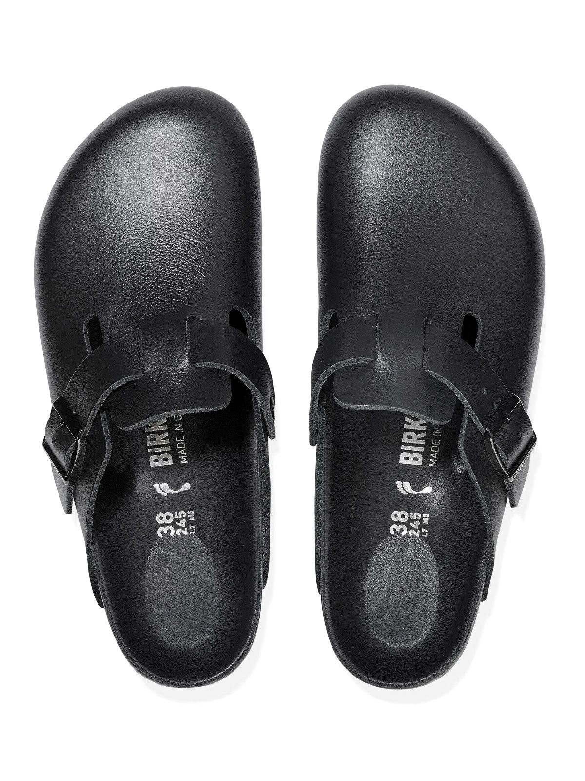 sabot boston exquisite in pelle naturale nero sabot - uomo BIRKENSTOCK