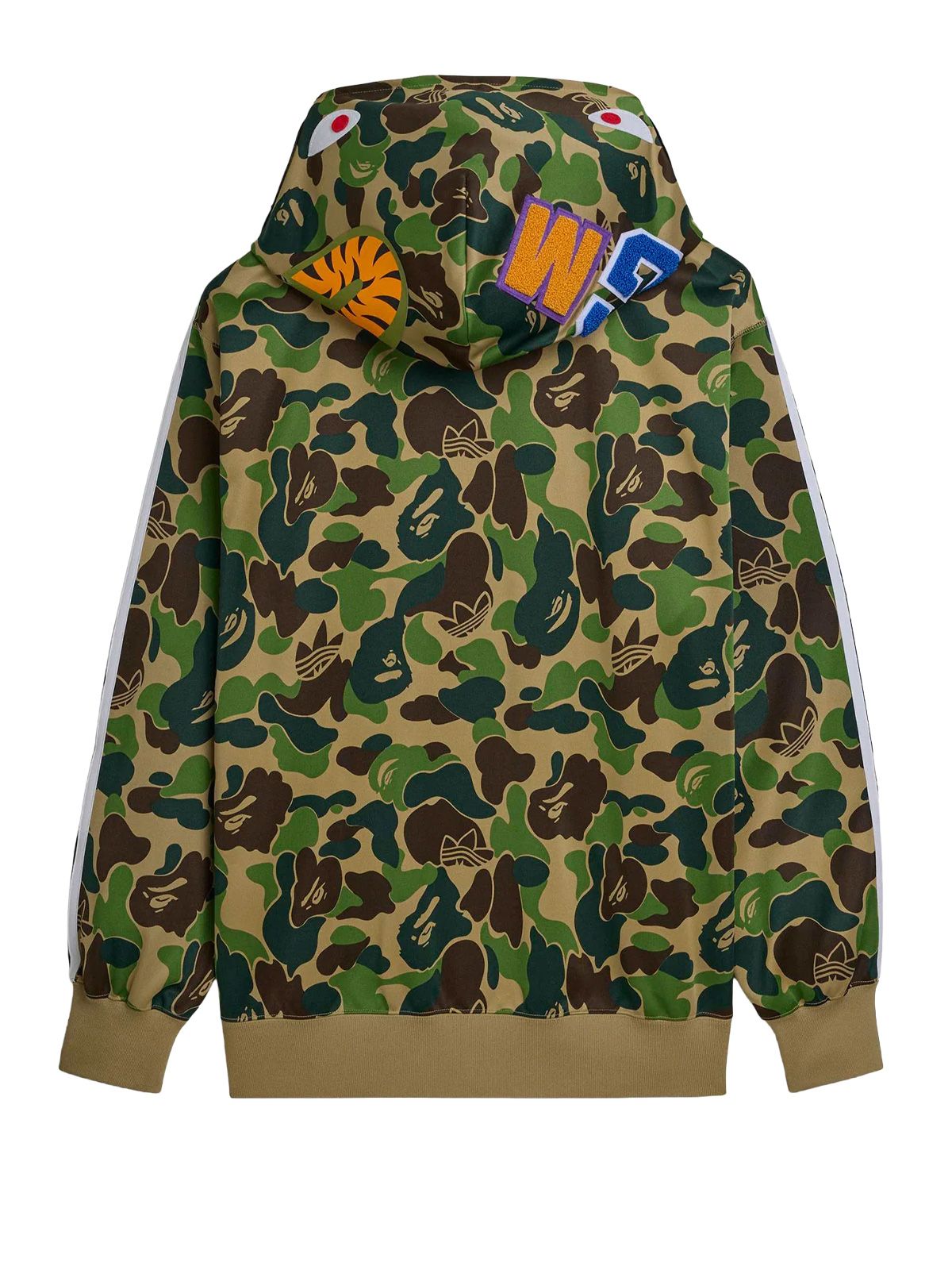 felpa con cappuccio shark track mimetica  ADIDAS X BAPE