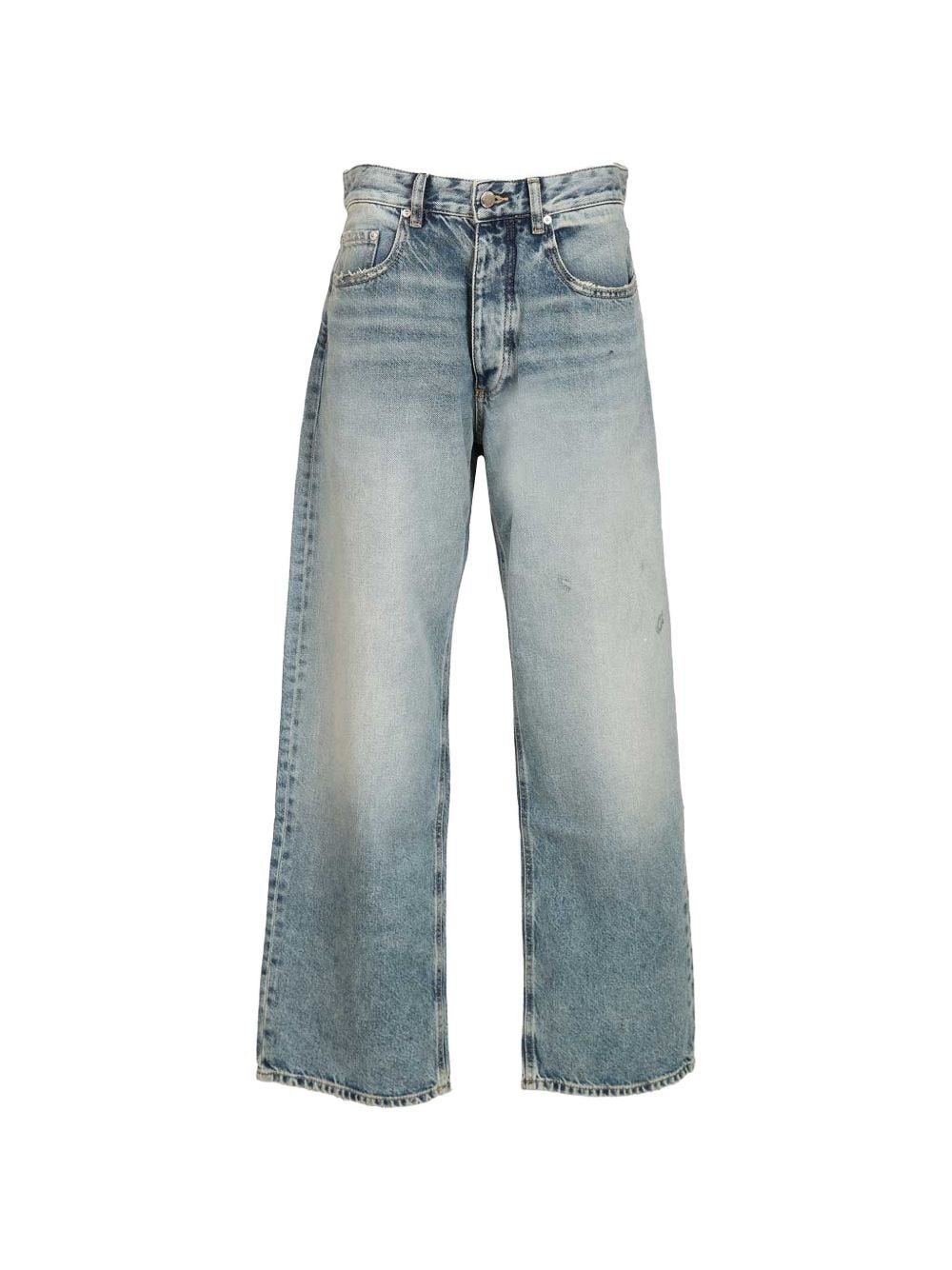jeans denim will gamba larga smoke blue jeans - uomo