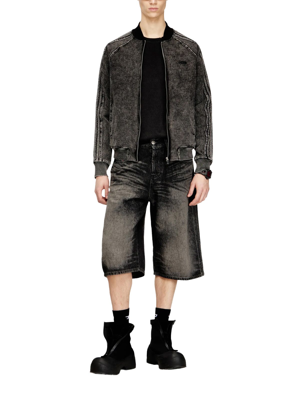 pantaloncini jeans neri  DIESEL