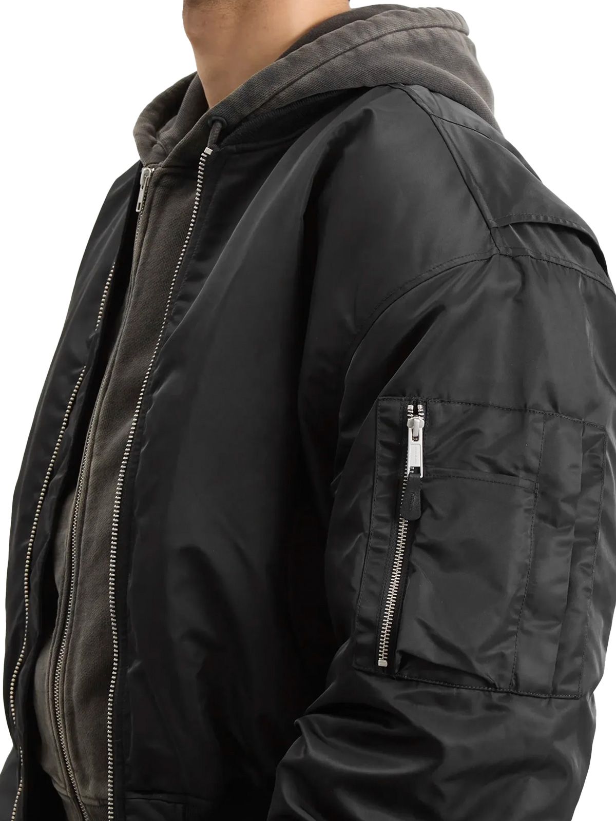 entire studios cropped broad bomber jacket black jacket - men ENTIRE STUDIOS