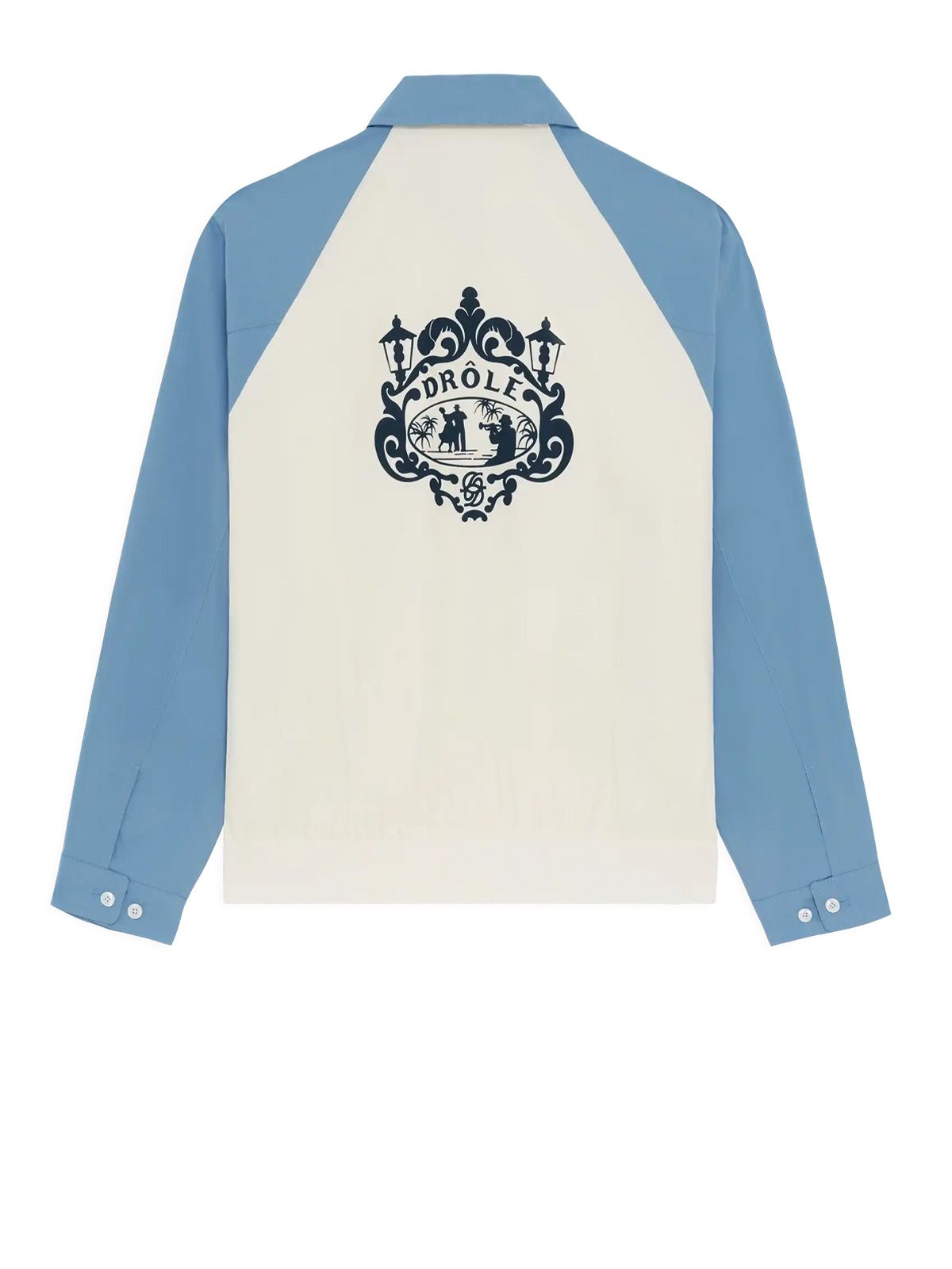 White blue veste nylon sport jacket DRÔLE DE MONSIEUR