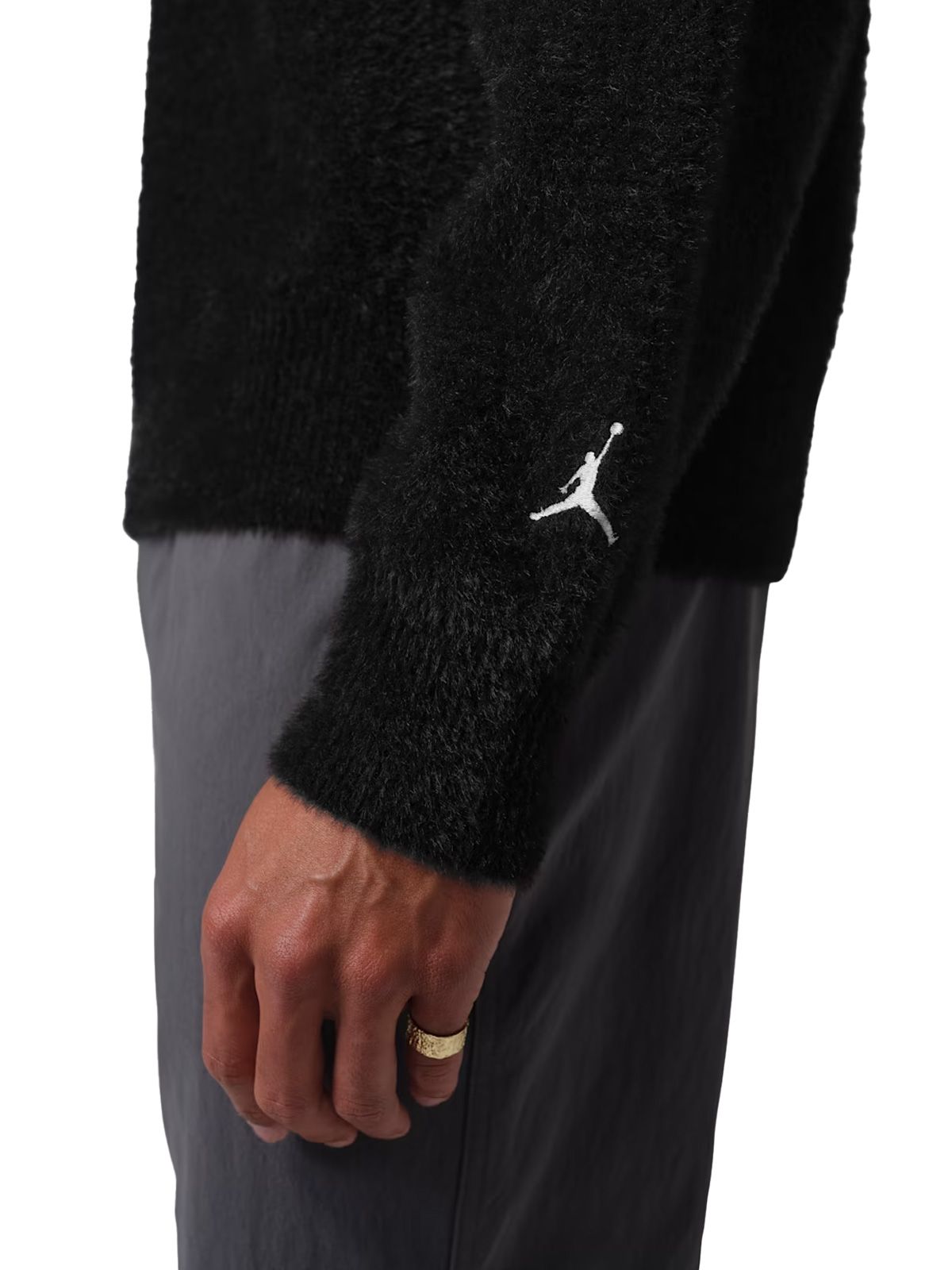 mohair flight knit sweater black sweater - men NIKE