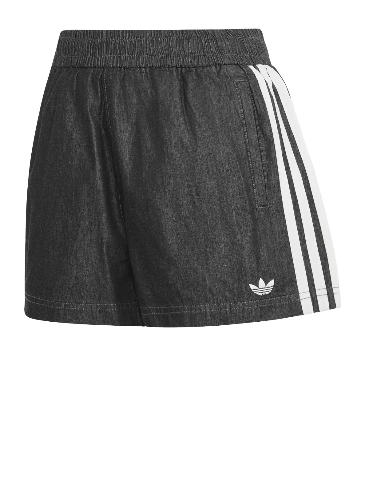 summer glow medium-wash denim shorts ky3171 black / white shorts - women