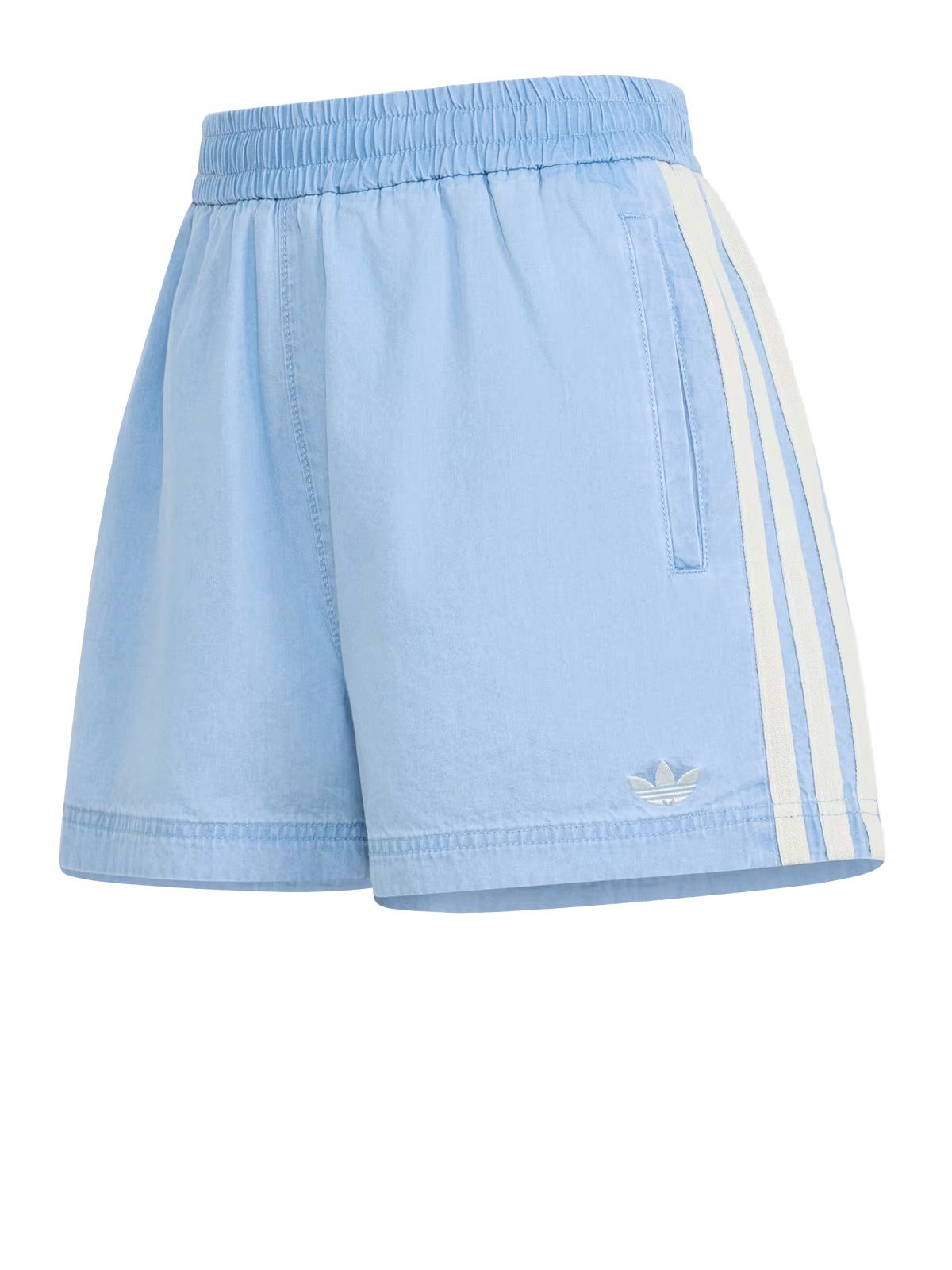 shorts denim summer glow ky3170 azzurro chiaro / bianco shorts - donna