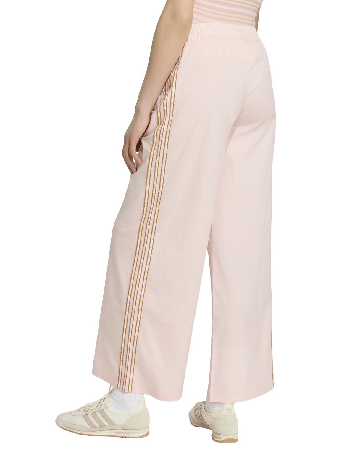 pantaloni in maglia premium summer glow ky3175 rosa / bianco pantaloni - donna ADIDAS ORIGINALS