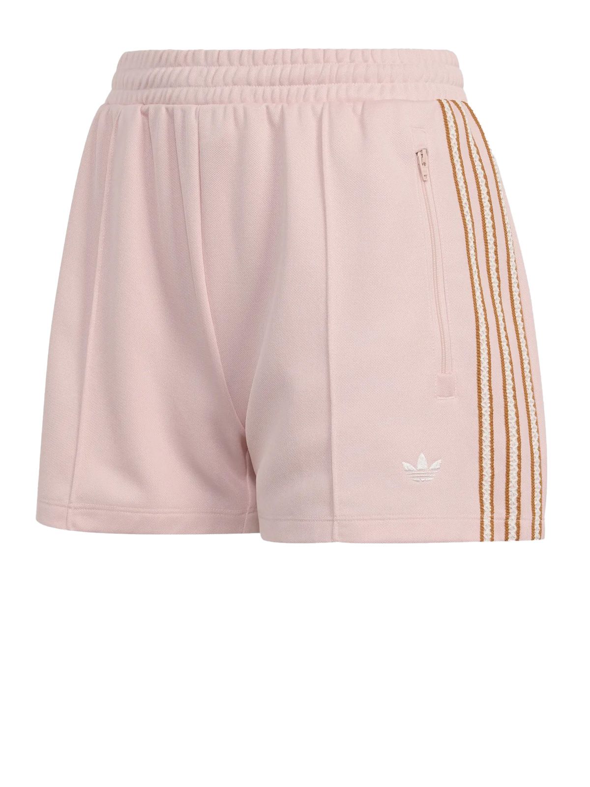 shorts in maglia piqué summer glow ky3169 rosa / bianco shorts - donna