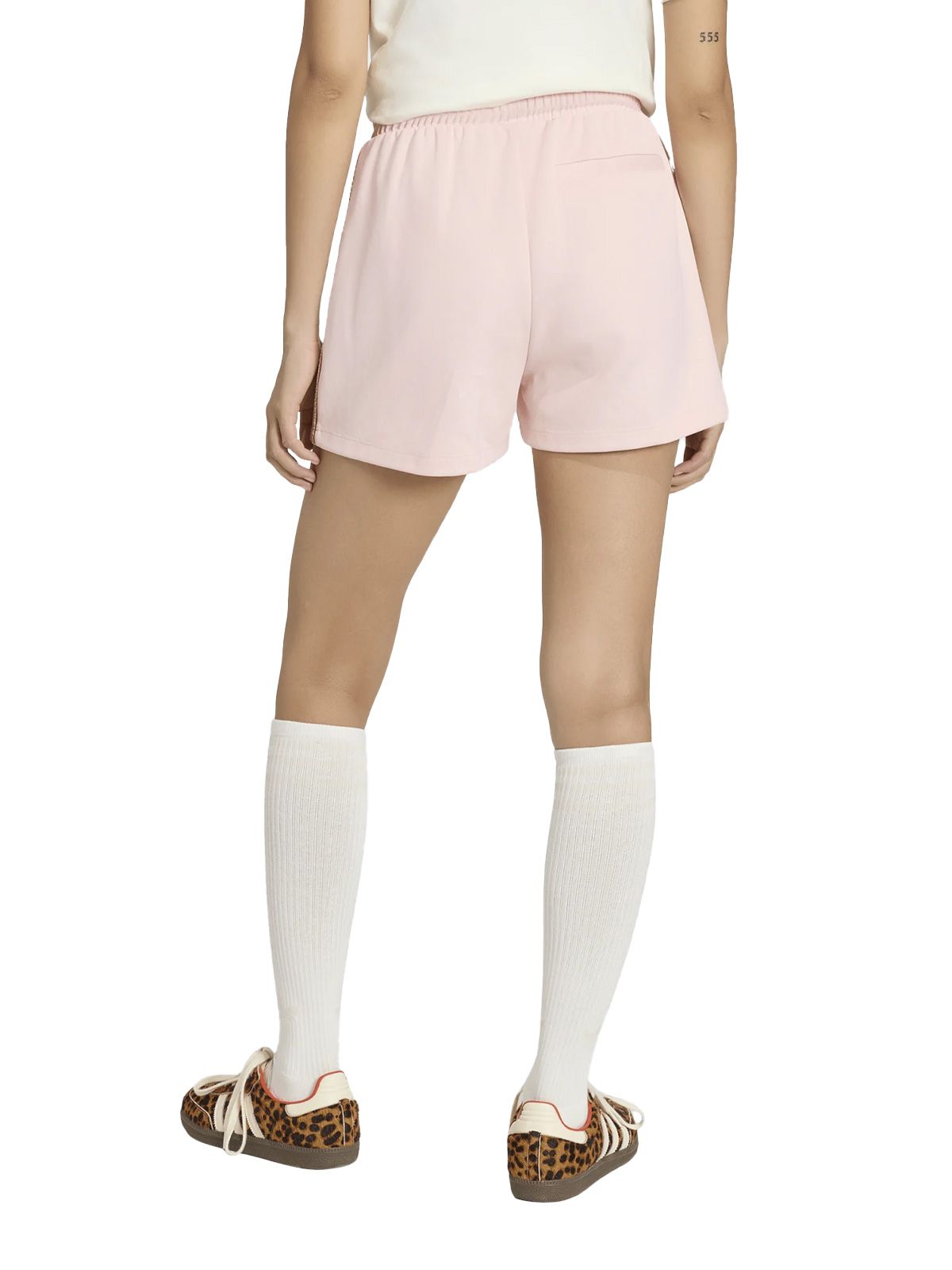 shorts in maglia piqué summer glow ky3169 rosa / bianco shorts - donna ADIDAS ORIGINALS