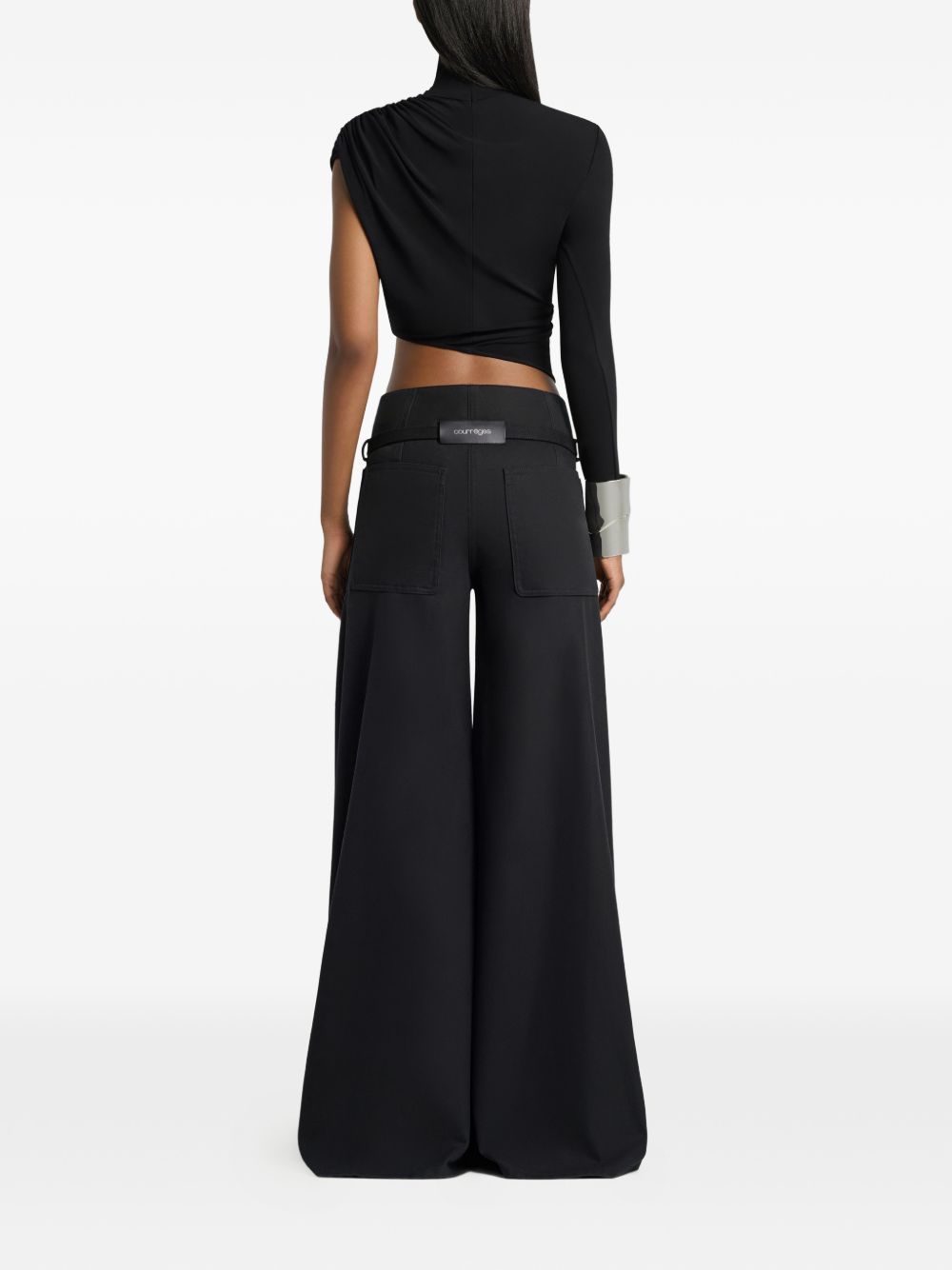 Top asimmetrico nero COURREGES
