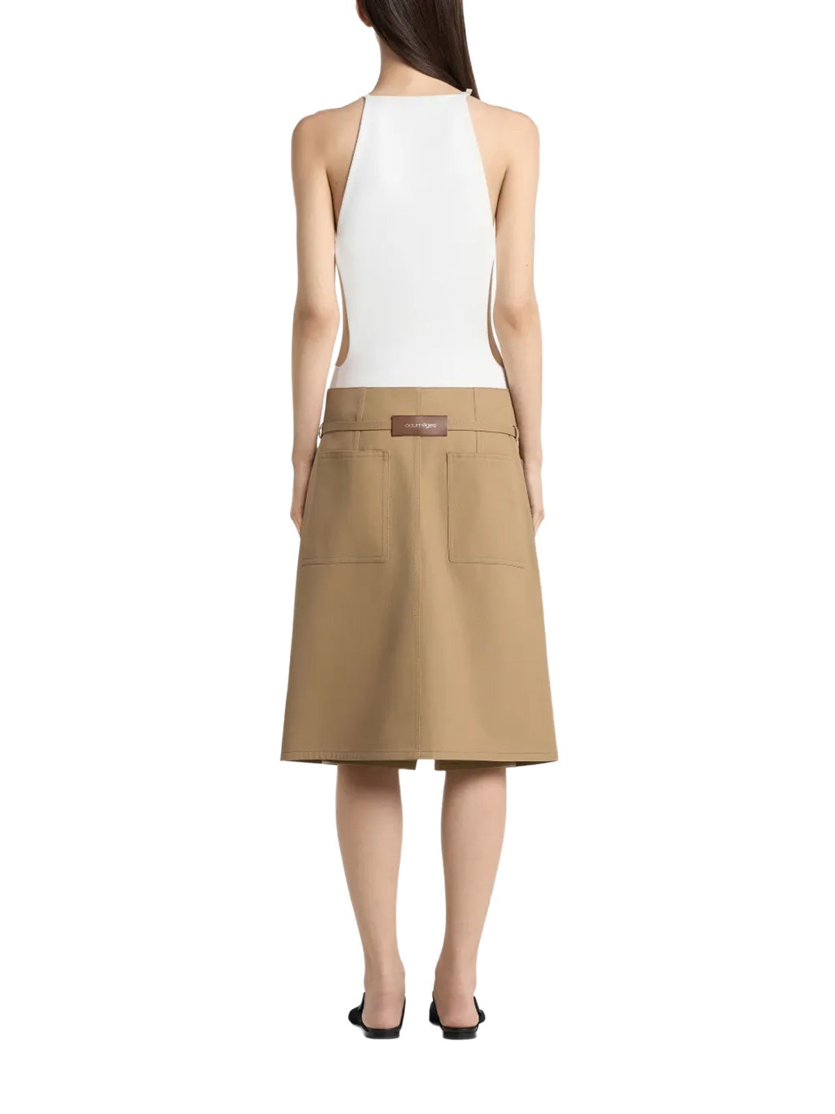 Costume intero con aperture bianco COURREGES