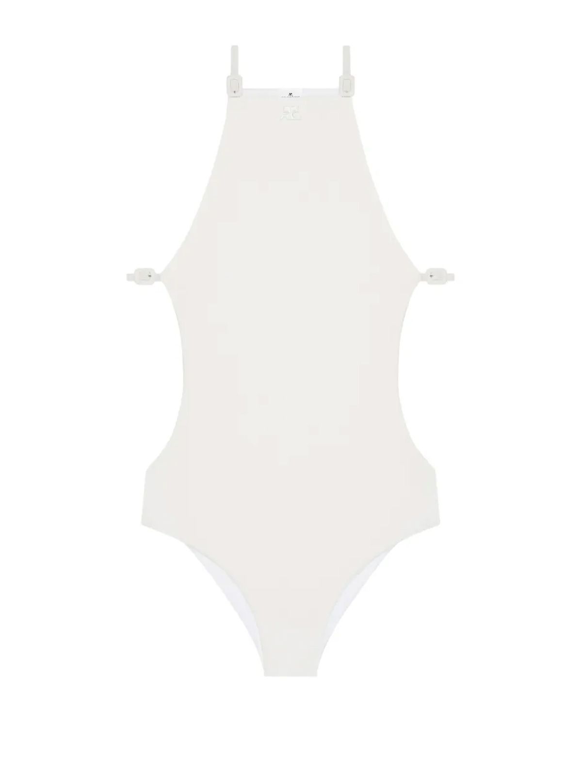 Costume intero con aperture bianco
