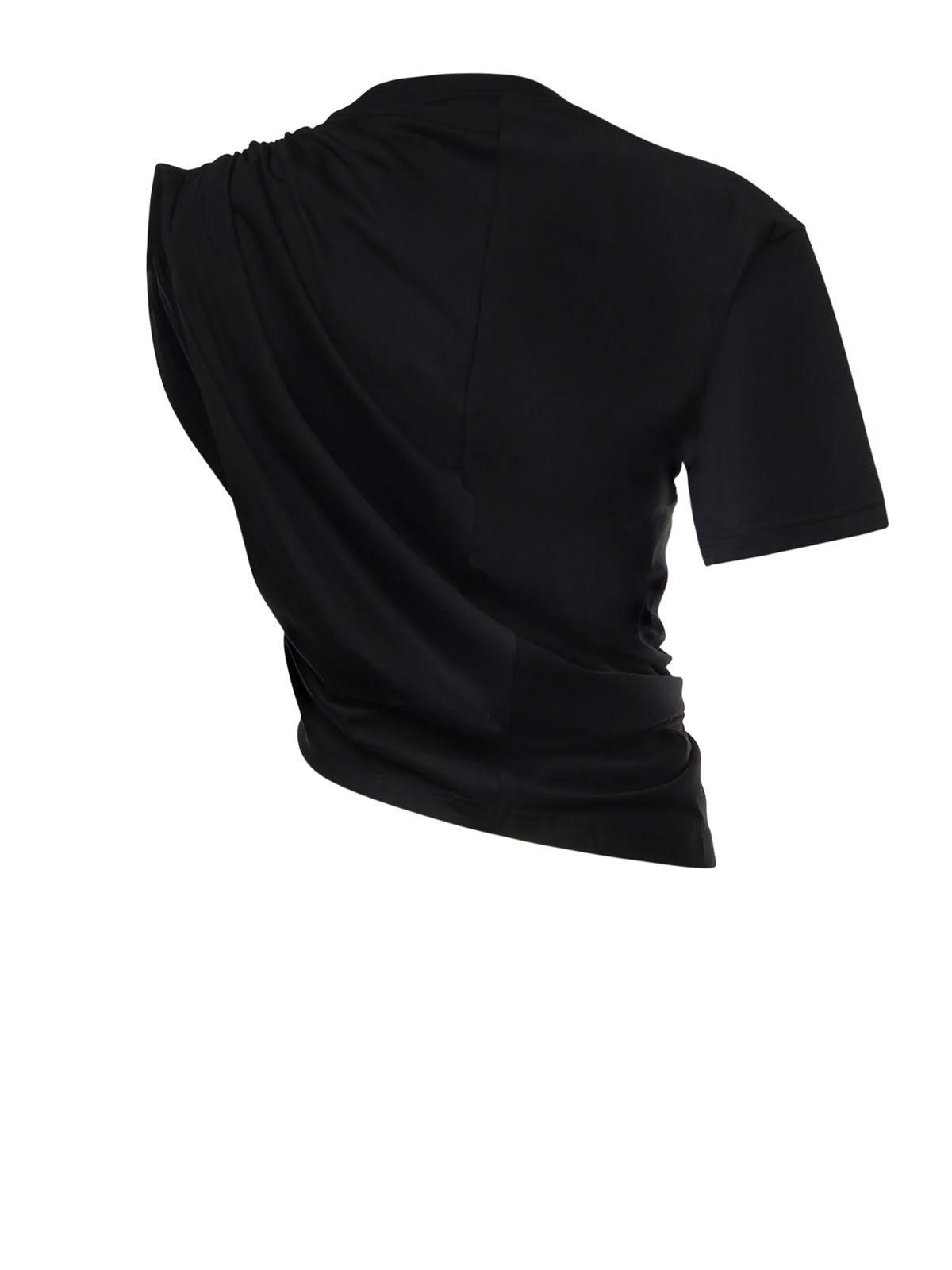 T-shirt asimmetrica nera COURREGES