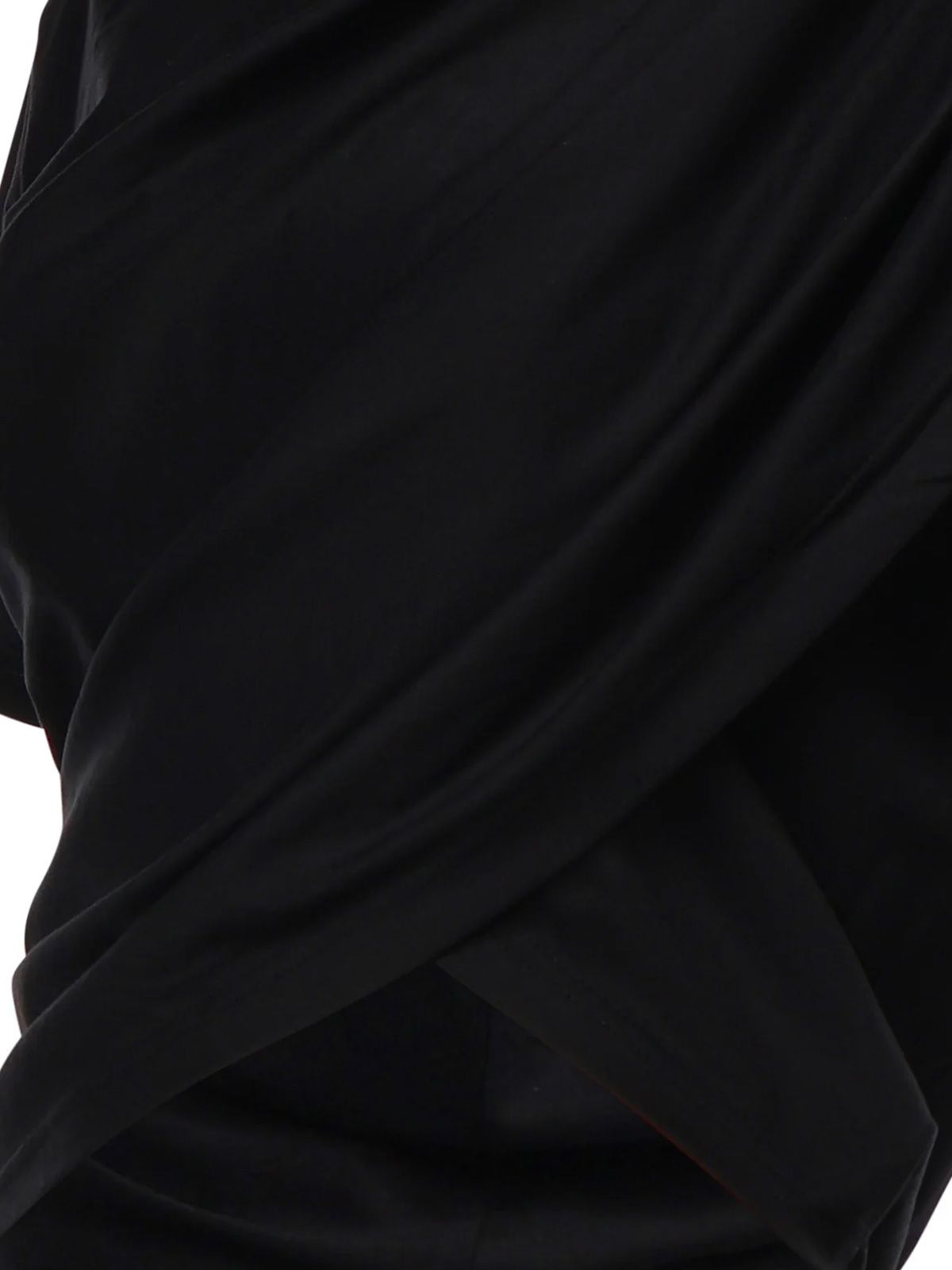 T-shirt asimmetrica nera COURREGES