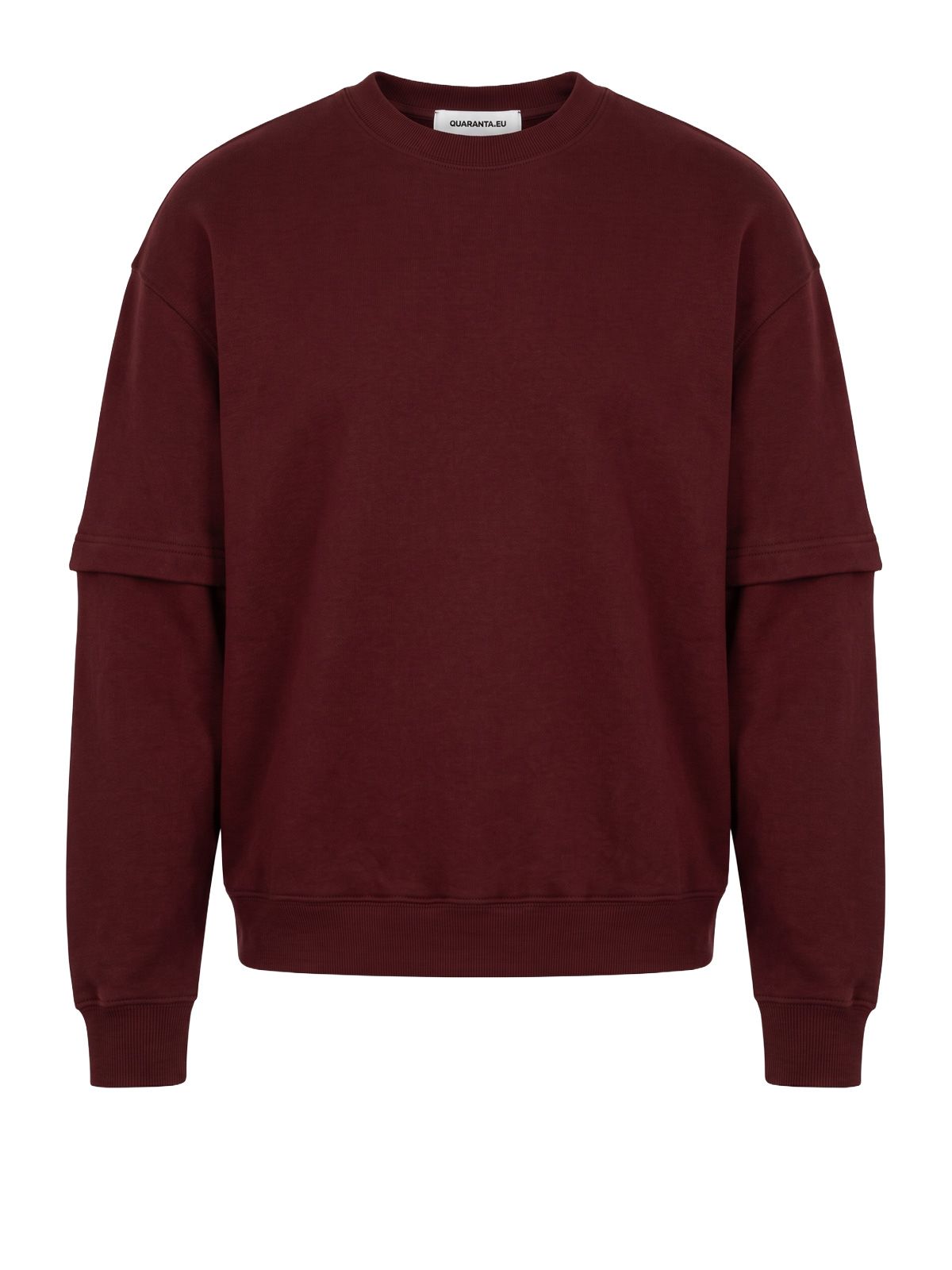 layered sleeve t-shirt nm204 bordeaux t-shirts - women